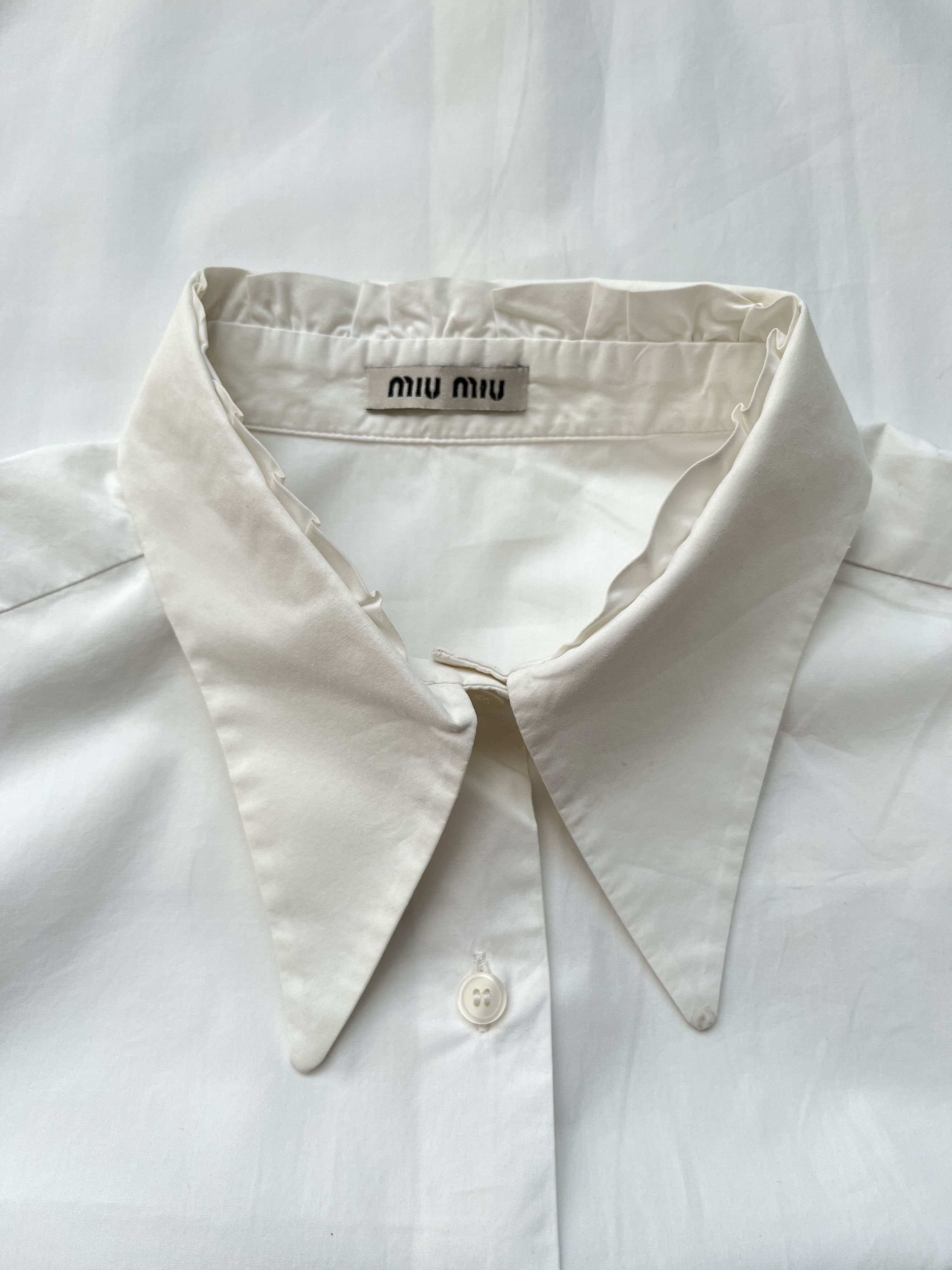 Miu Miu ⚡️QUICK SALE⚡️2011 Miu Miu Button Up Ruffle Shirt Blouse Size S / US 4 / IT 40 - 3 Thumbnail