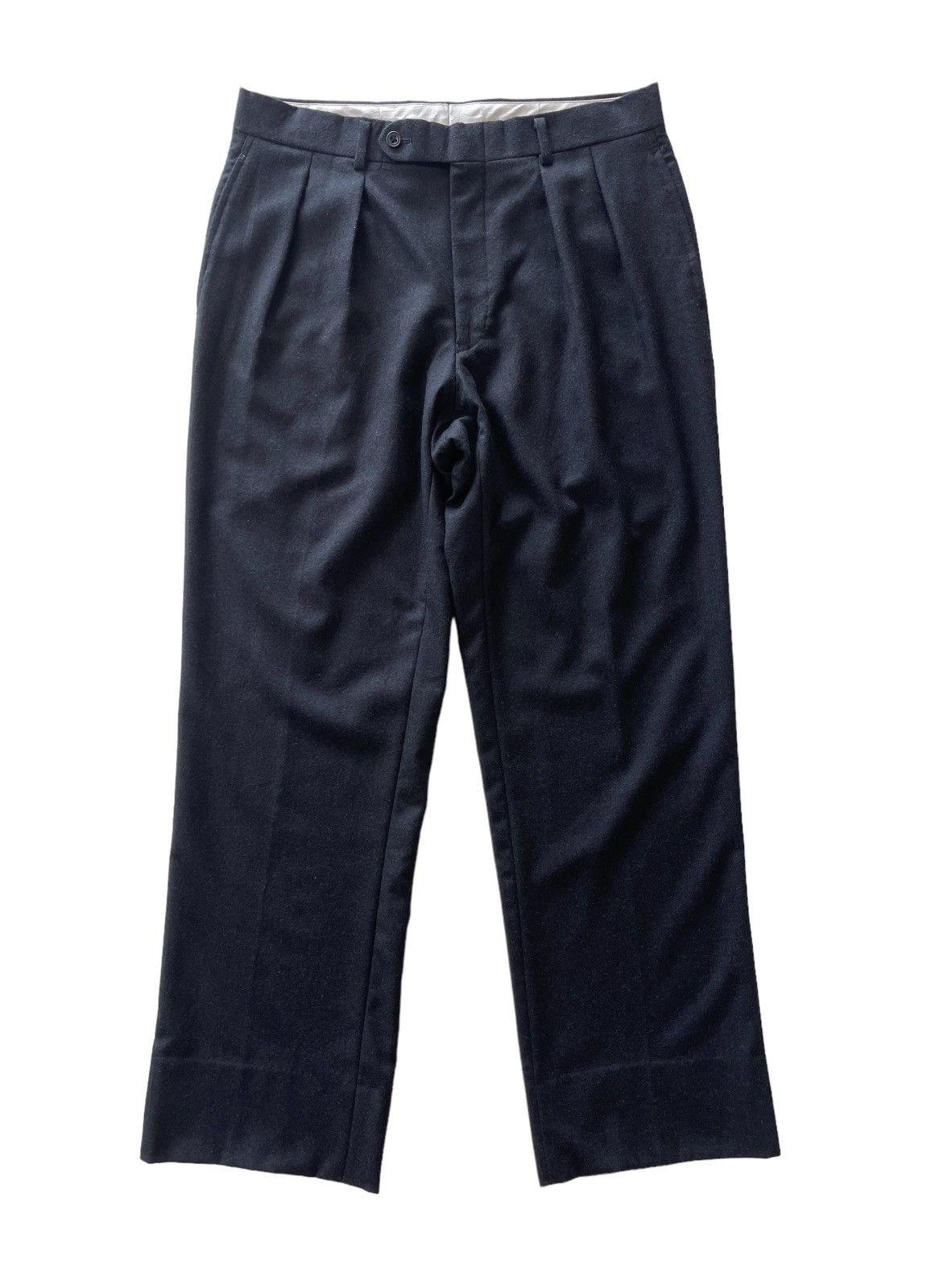 image of Avant Garde x Burberry London Wool Cashmere Trousers in Dark Grey, Men's (Size 32)