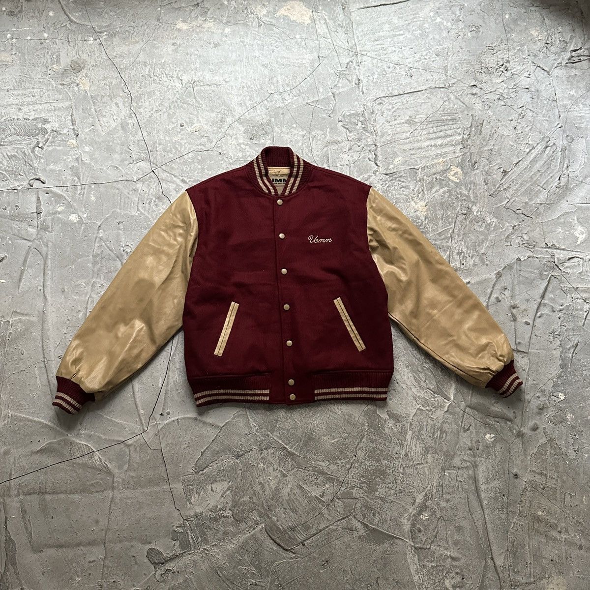 Vintage Vintage UMM Varsity Jacket Leather/Wool Size US M / EU 48-50 / 2 - 2 Thumbnail