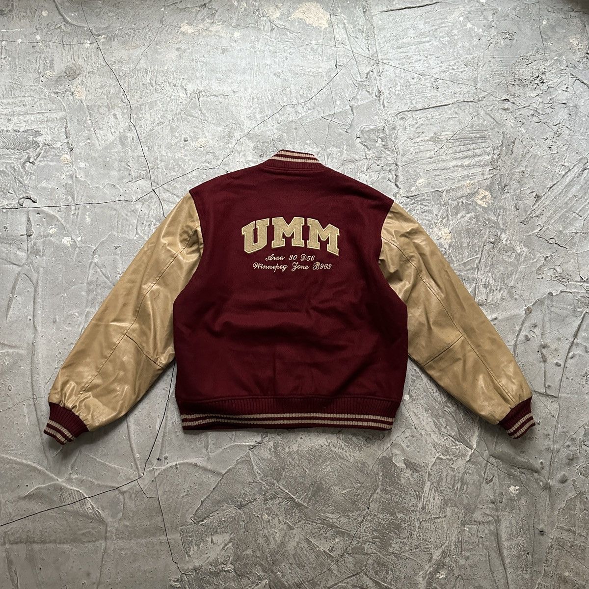 Vintage Vintage UMM Varsity Jacket Leather/Wool Size US M / EU 48-50 / 2 - 1 Thumbnail