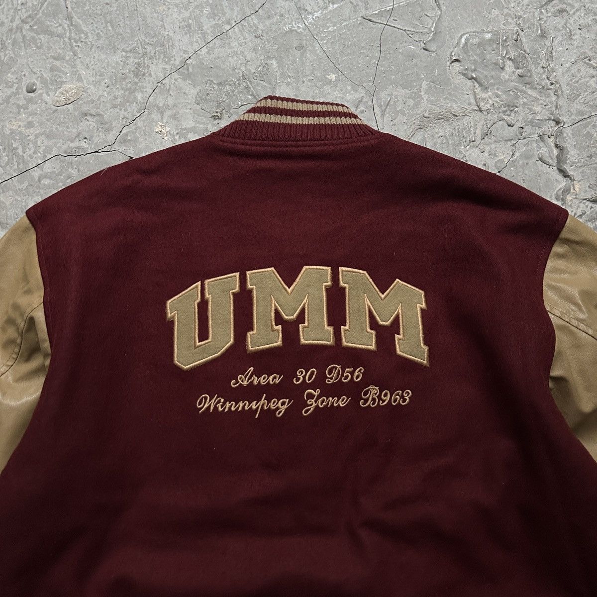 Vintage Vintage UMM Varsity Jacket Leather/Wool Size US M / EU 48-50 / 2 - 9 Thumbnail