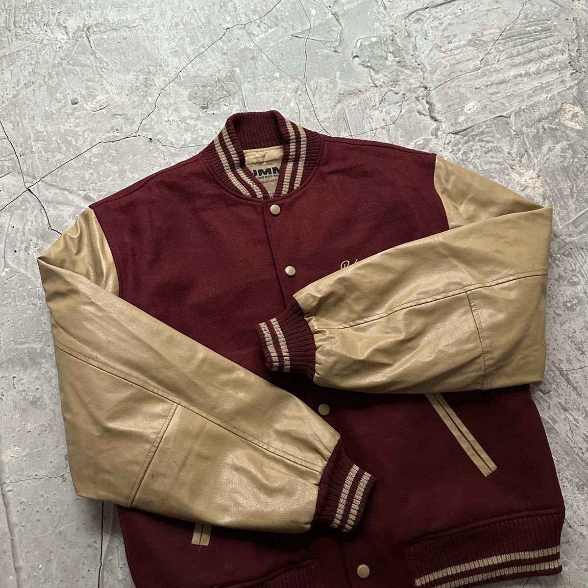 Vintage Vintage UMM Varsity Jacket Leather/Wool Size US M / EU 48-50 / 2 - 5 Thumbnail