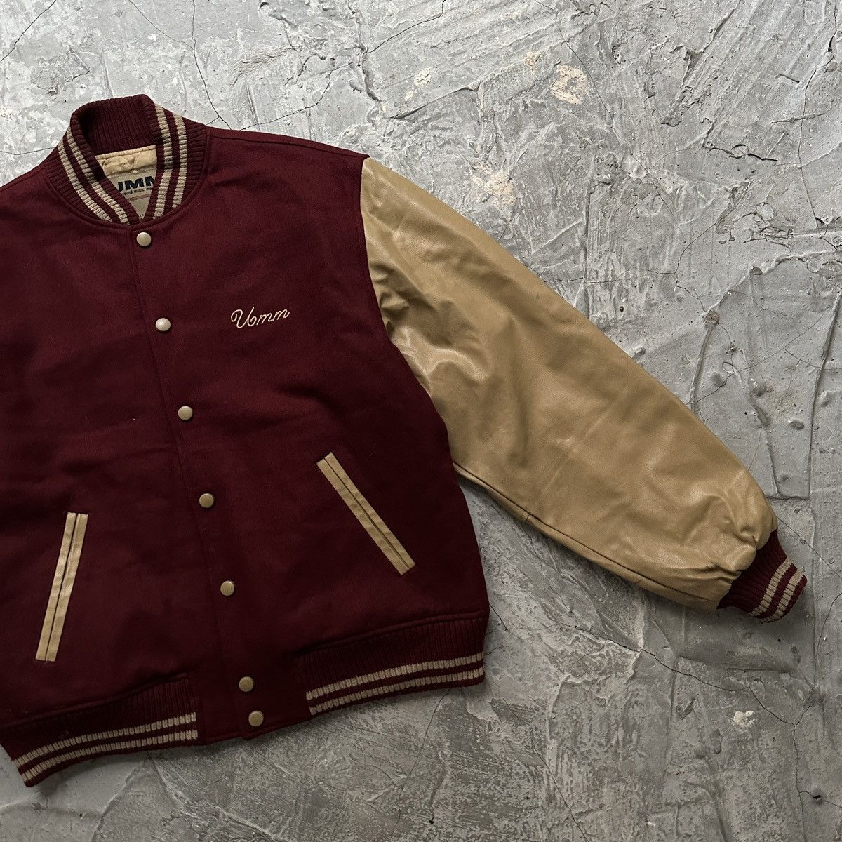 Vintage Vintage UMM Varsity Jacket Leather/Wool Size US M / EU 48-50 / 2 - 3 Thumbnail