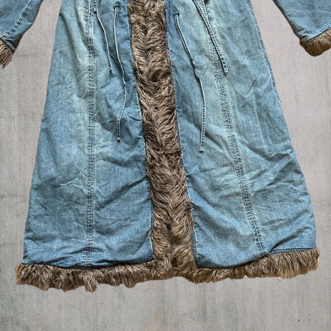 Japanese Brand × Vintage VINTAGE JAPANESE STYLE FAUX FUR DENIM COAT JACKET Size L / US 10 / IT 46 - 4 Thumbnail