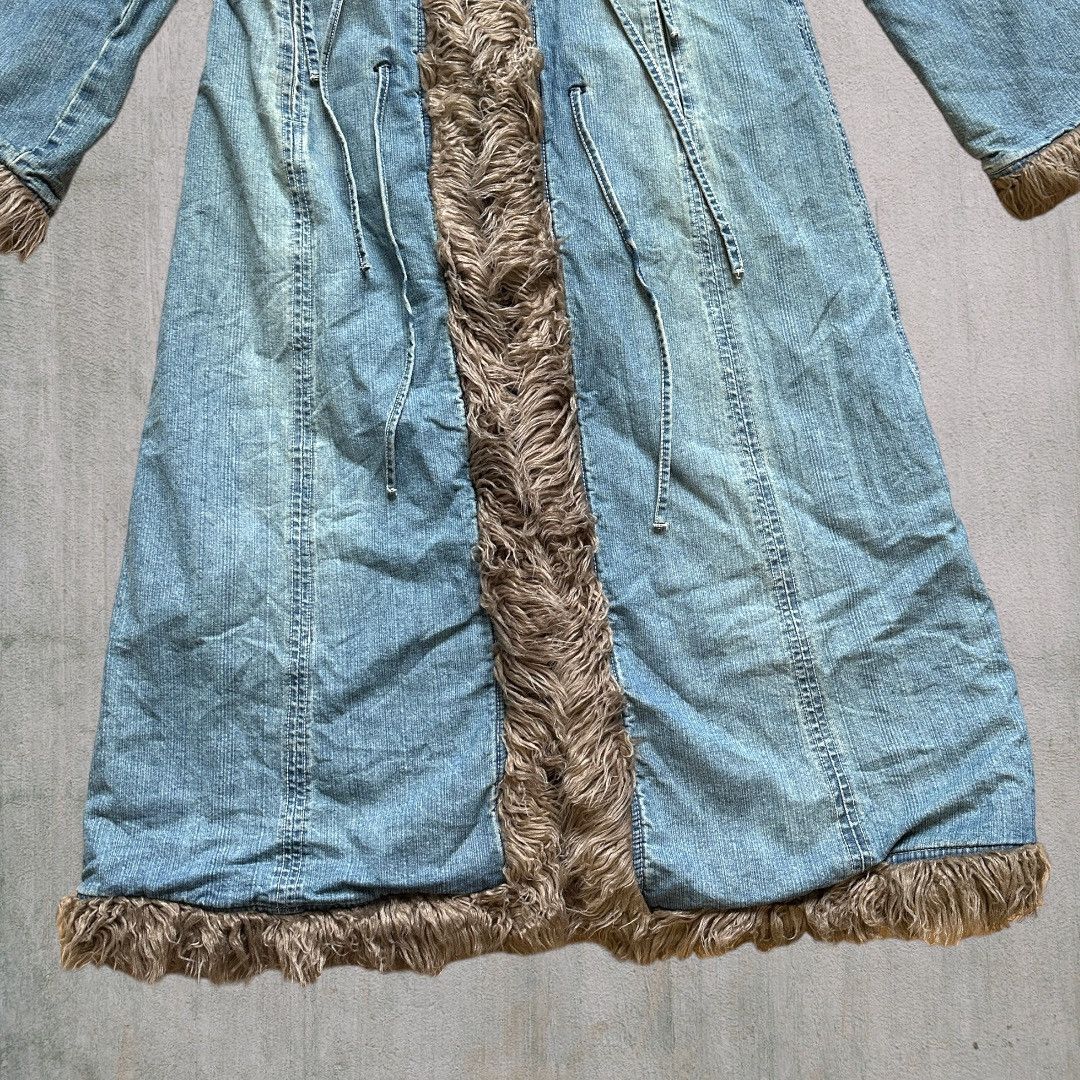 Japanese Brand × Vintage VINTAGE JAPANESE STYLE FAUX FUR DENIM COAT JACKET Size L / US 10 / IT 46 - 6 Thumbnail