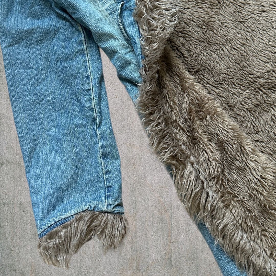 Japanese Brand × Vintage VINTAGE JAPANESE STYLE FAUX FUR DENIM COAT JACKET Size L / US 10 / IT 46 - 7 Thumbnail