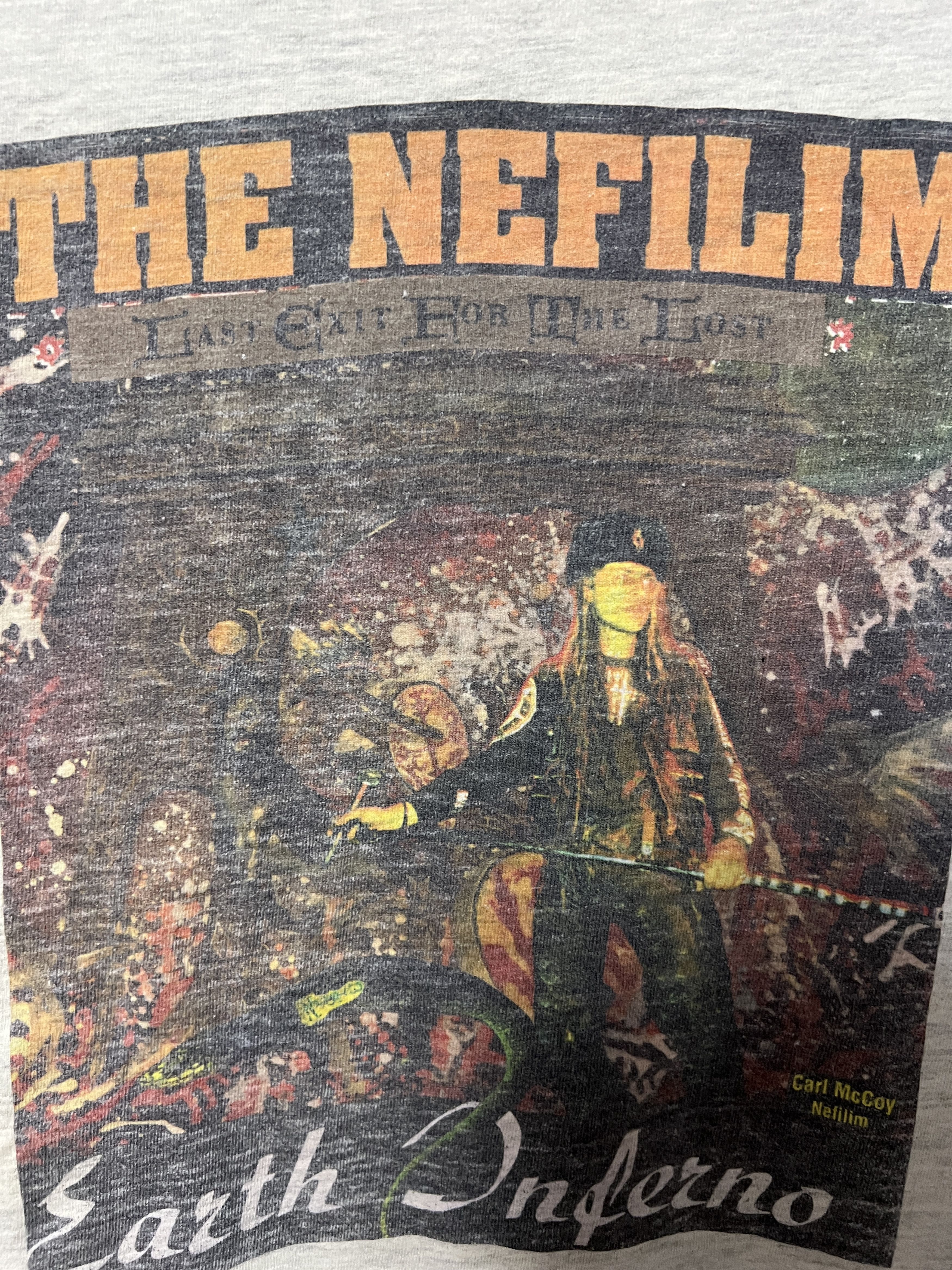 Band Tees × Vintage Vintage 90s The Nefilim Earth Inferno Band T-shirt Size US L / EU 52-54 / 3 - 6 Thumbnail