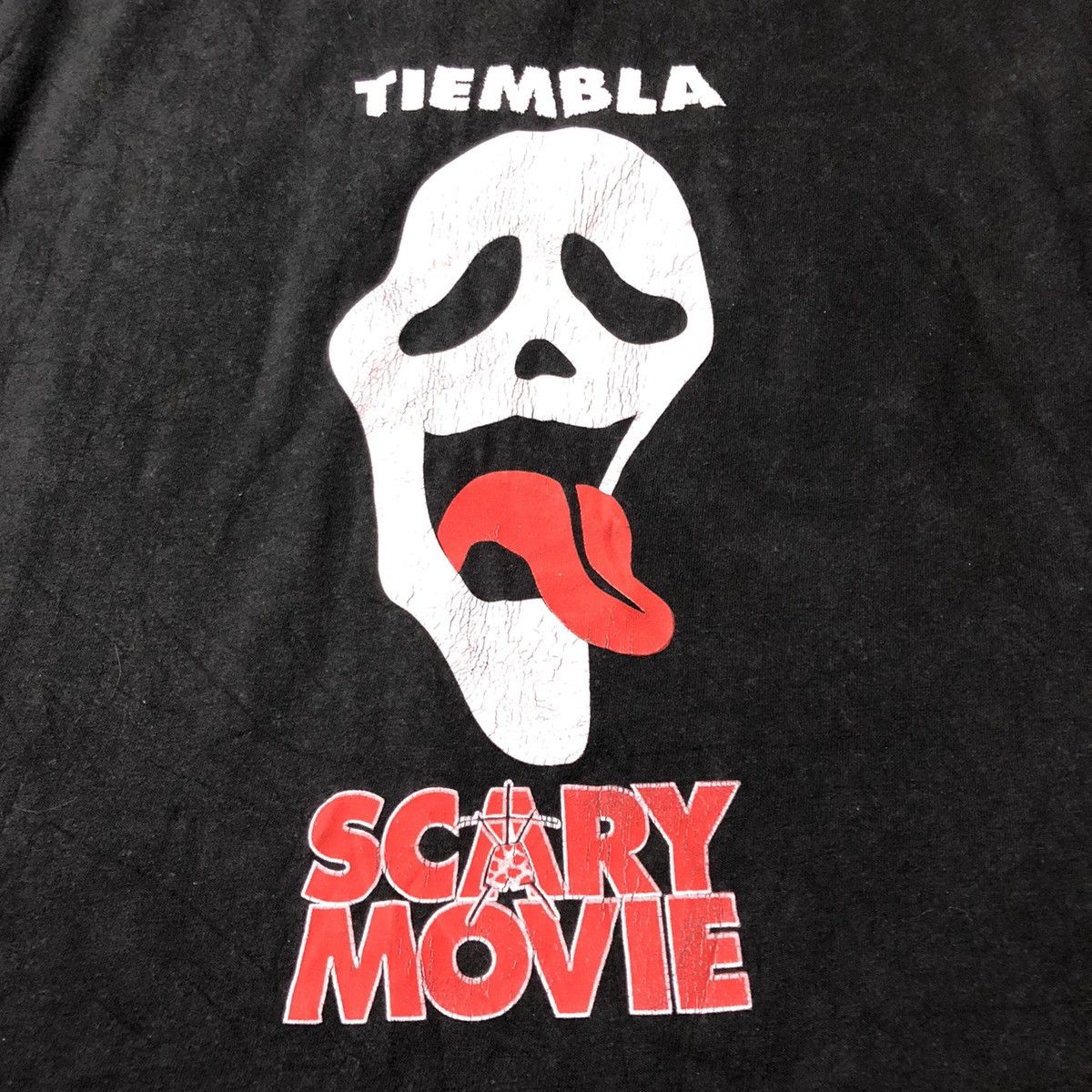 image of Vintage Scary Movie T Shirt in Black, Men's (Size Large)