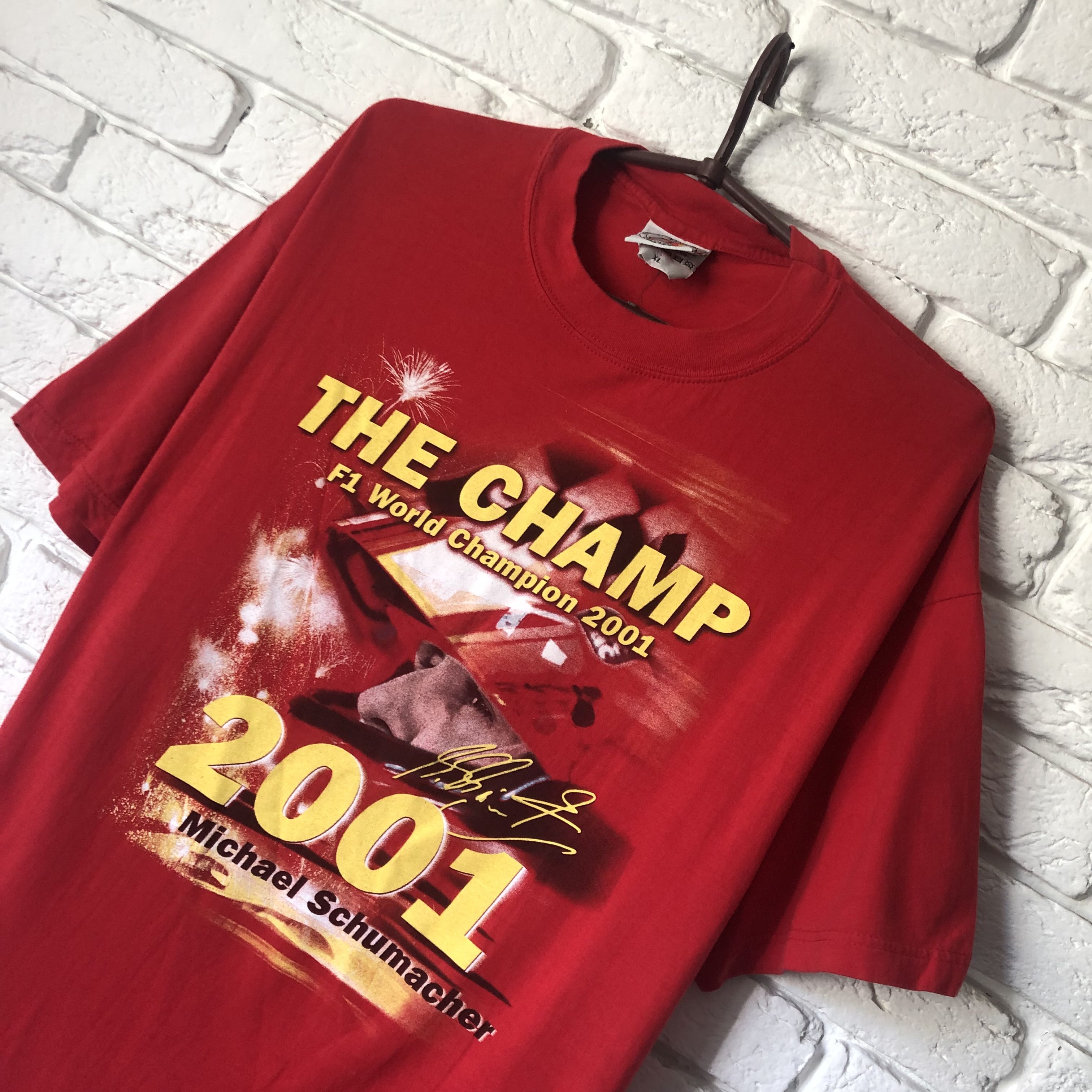 Ferrari × Formula 1 Michael Schumacher 2001 vintage tee t shirt Size US XL / EU 56 / 4 - 3 Thumbnail