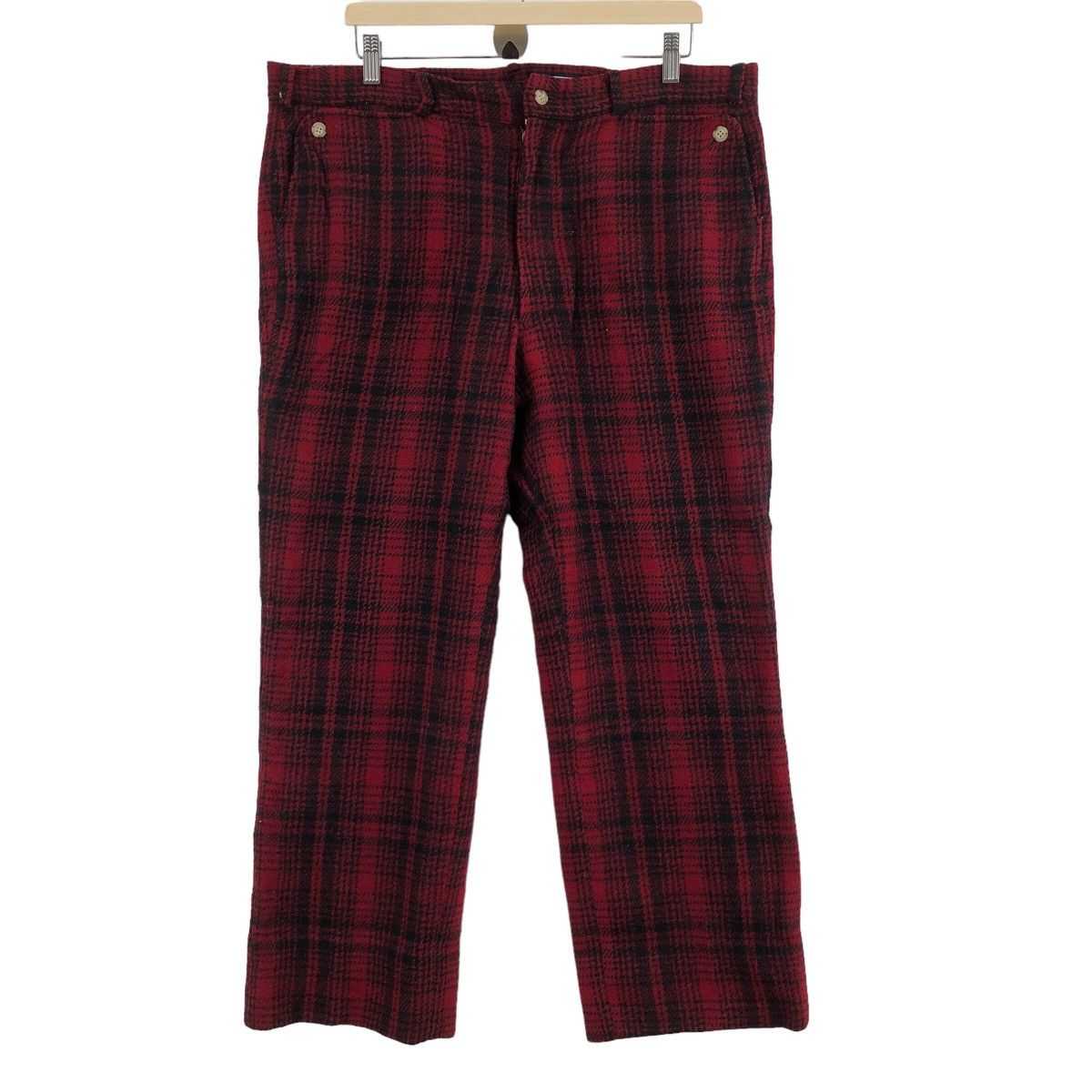 Polo Ralph Lauren Vintage Polo RALPH LAUREN Wool Pants Red Checkered Design Size US 40 / EU 56 - 1 Thumbnail