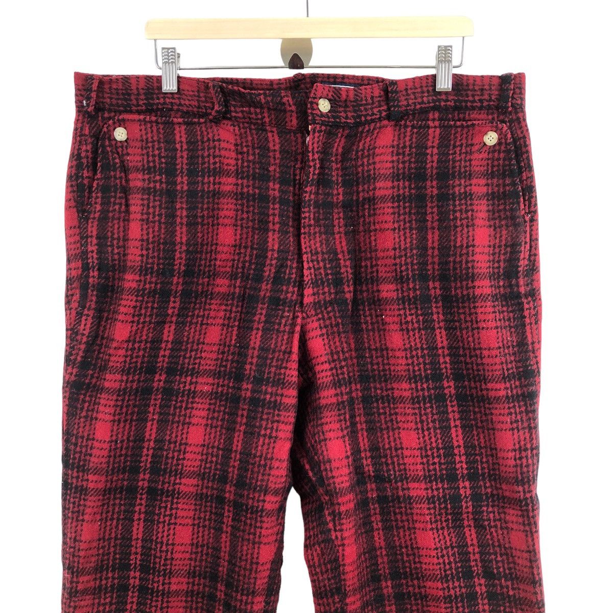 Polo Ralph Lauren Vintage Polo RALPH LAUREN Wool Pants Red Checkered Design Size US 40 / EU 56 - 2 Thumbnail