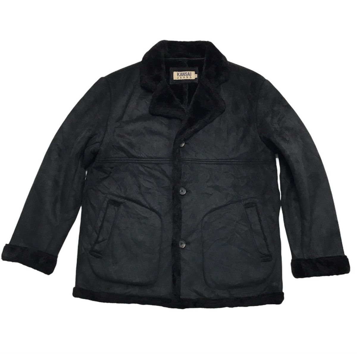 Kansai Yamamoto Kansai Yamamoto Suede Jacket Sherpa Size US M / EU 48-50 / 2 - 2 Thumbnail