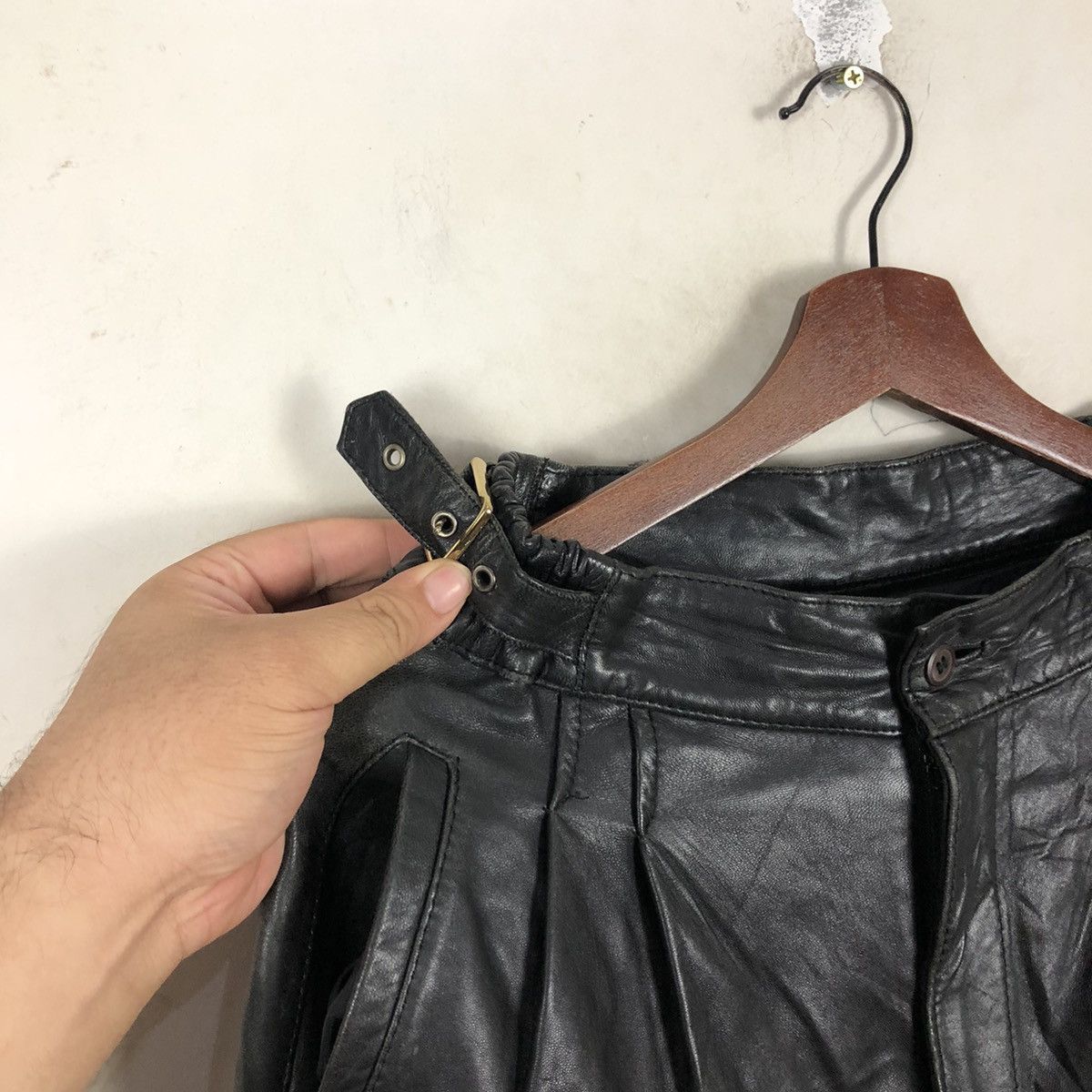 Japanese Brand SOFT LEATHER PANTS SPABE AVANT GARDE Size US 27 - 4 Thumbnail