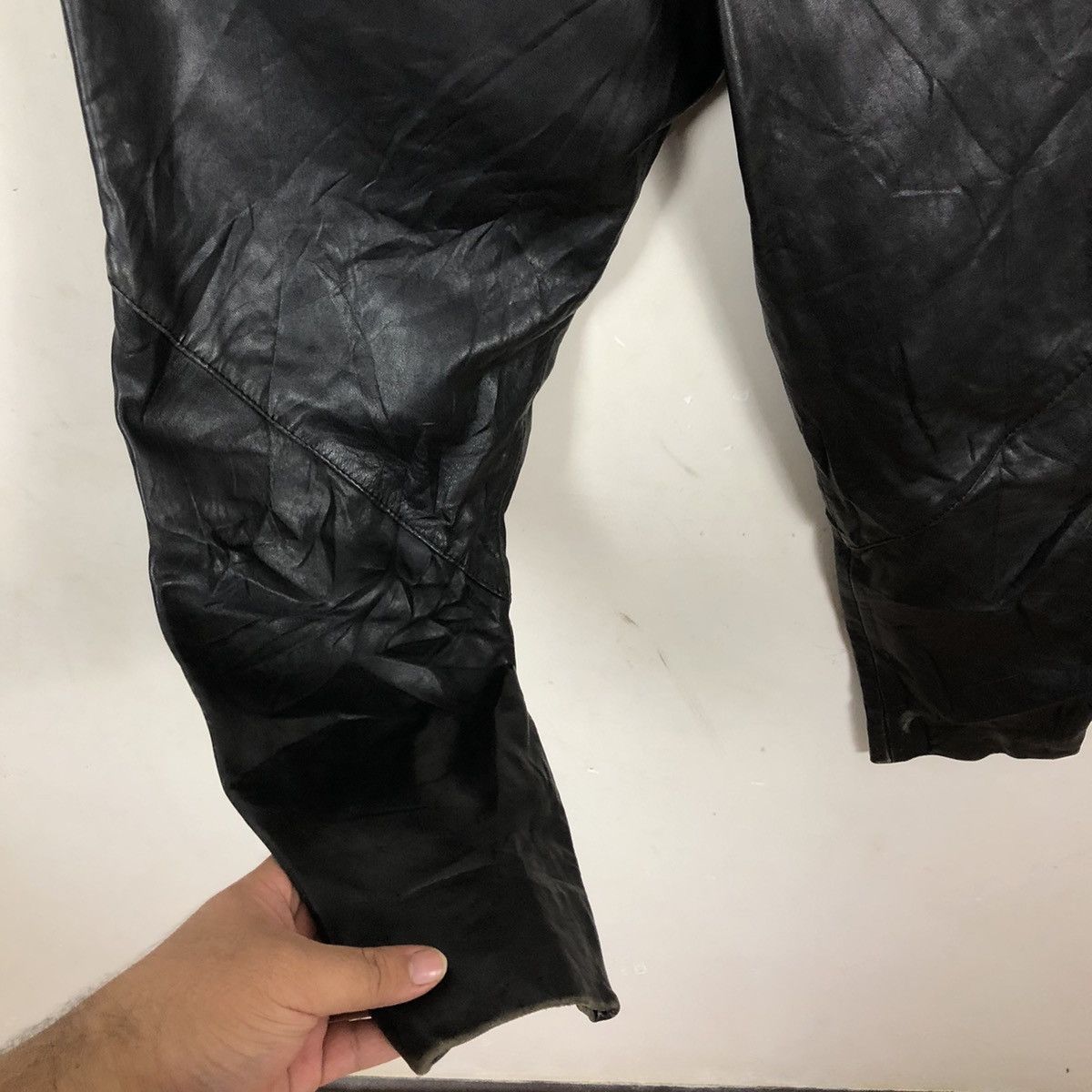 Japanese Brand SOFT LEATHER PANTS SPABE AVANT GARDE Size US 27 - 5 Thumbnail