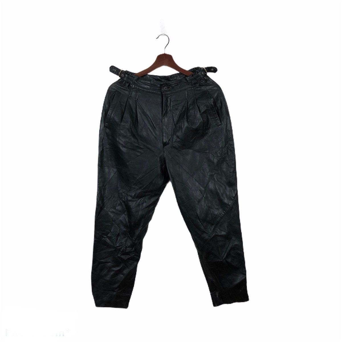 Japanese Brand SOFT LEATHER PANTS SPABE AVANT GARDE Size US 27 - 1 Thumbnail