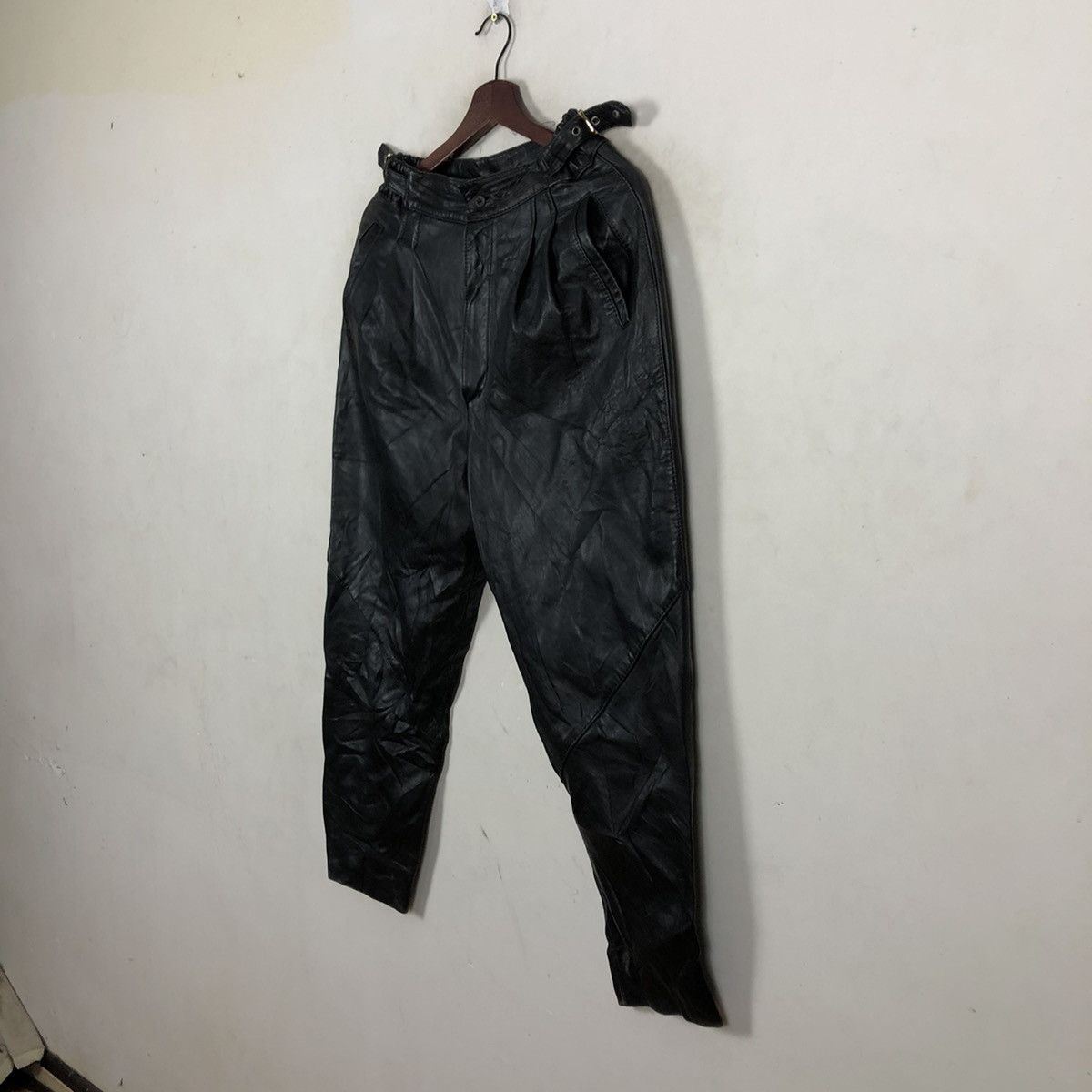 Japanese Brand SOFT LEATHER PANTS SPABE AVANT GARDE Size US 27 - 2 Thumbnail