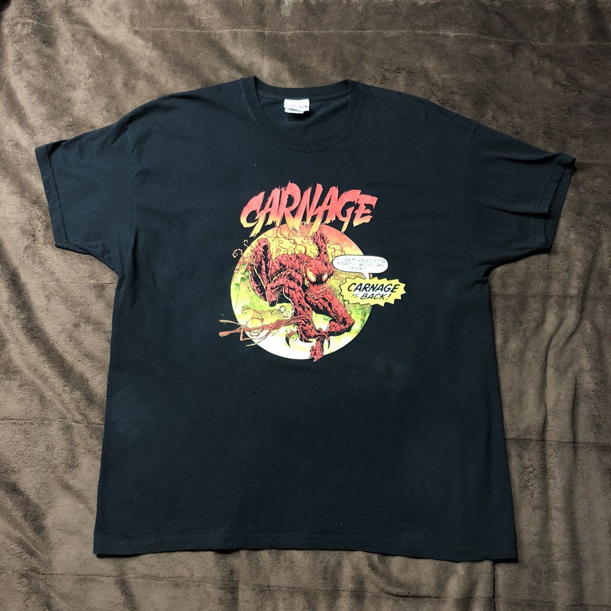 Marvel Comics Vintage Thrashed Faded Venom Movie T Shirt Size US XL / EU 56 / 4 - 2 Thumbnail