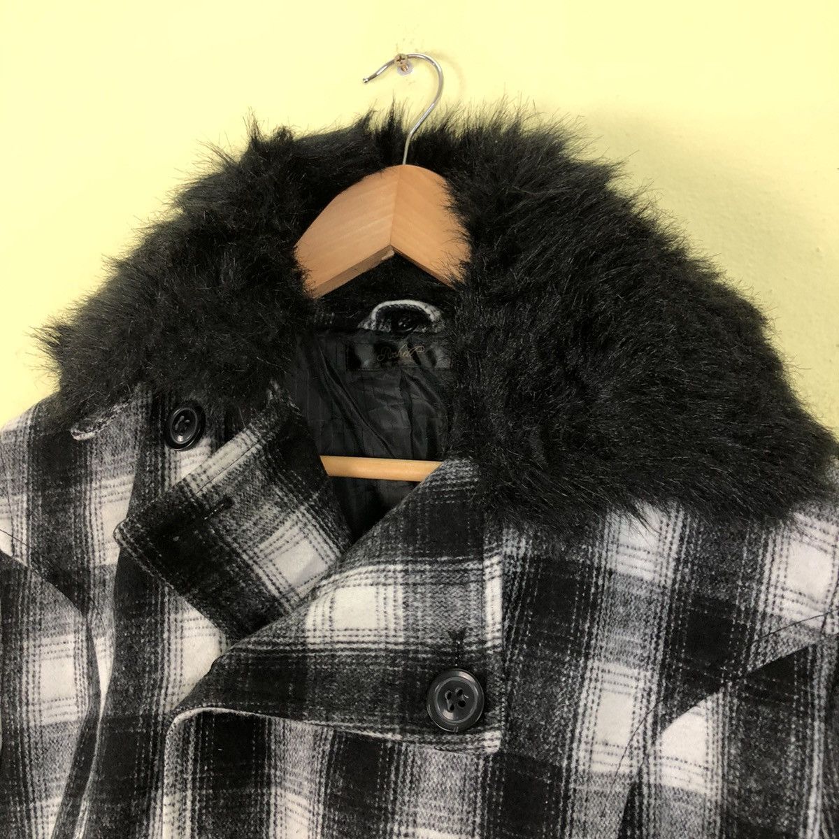 Japanese Brand Parachute Biker Long Coat Wool Roshell Tartan Design Size US L / EU 52-54 / 3 - 4 Thumbnail