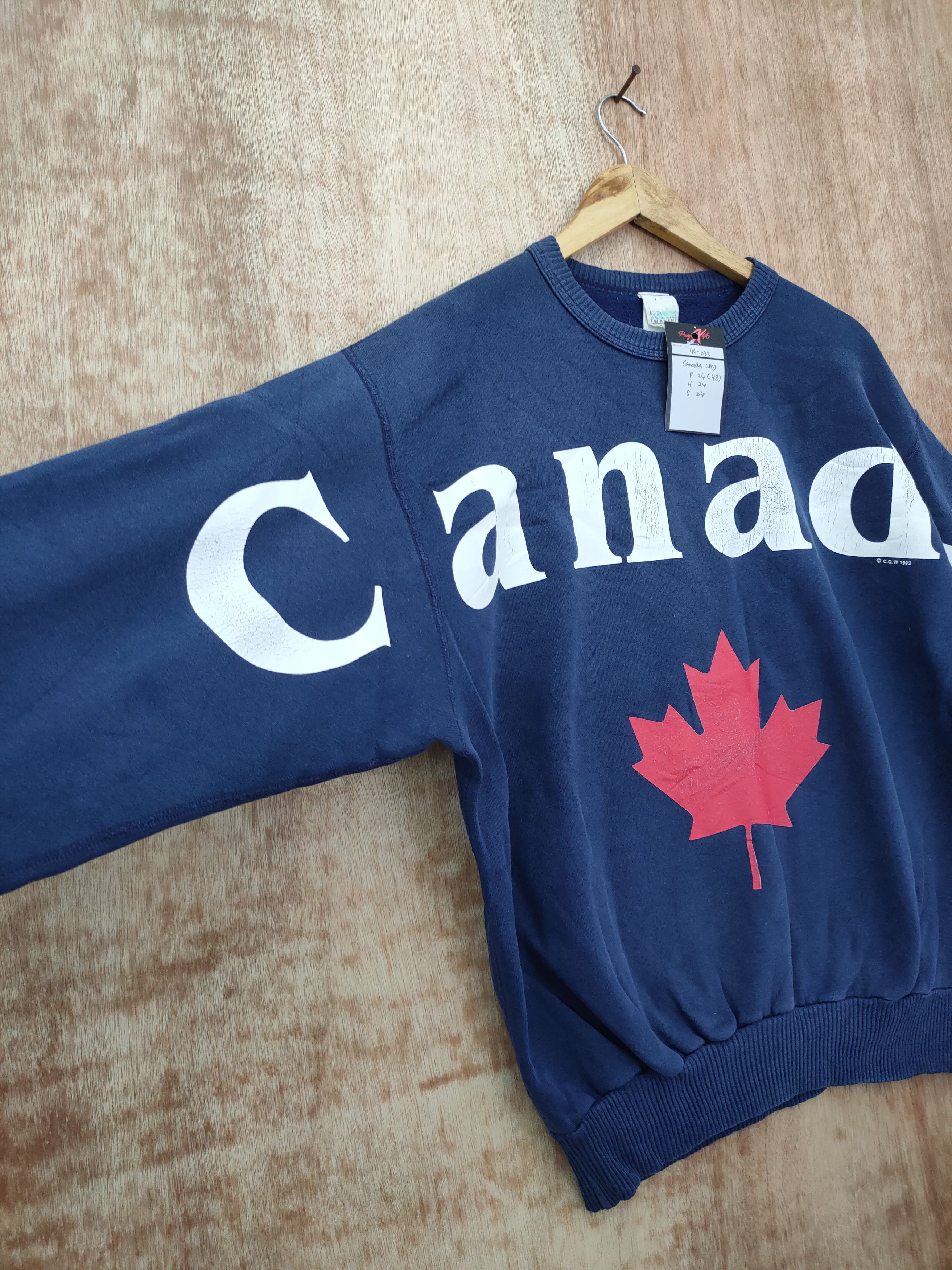 Vintage DL C.G.W 1993 Canada sweatshirt spell thrashed vtg #46-033 Size US M / EU 48-50 / 2 - 4 Thumbnail