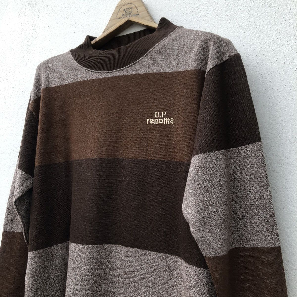 Japanese Brand 💥LAST DROP💥UP Renoma CrewNeck Block Design Size US M / EU 48-50 / 2 - 3 Thumbnail