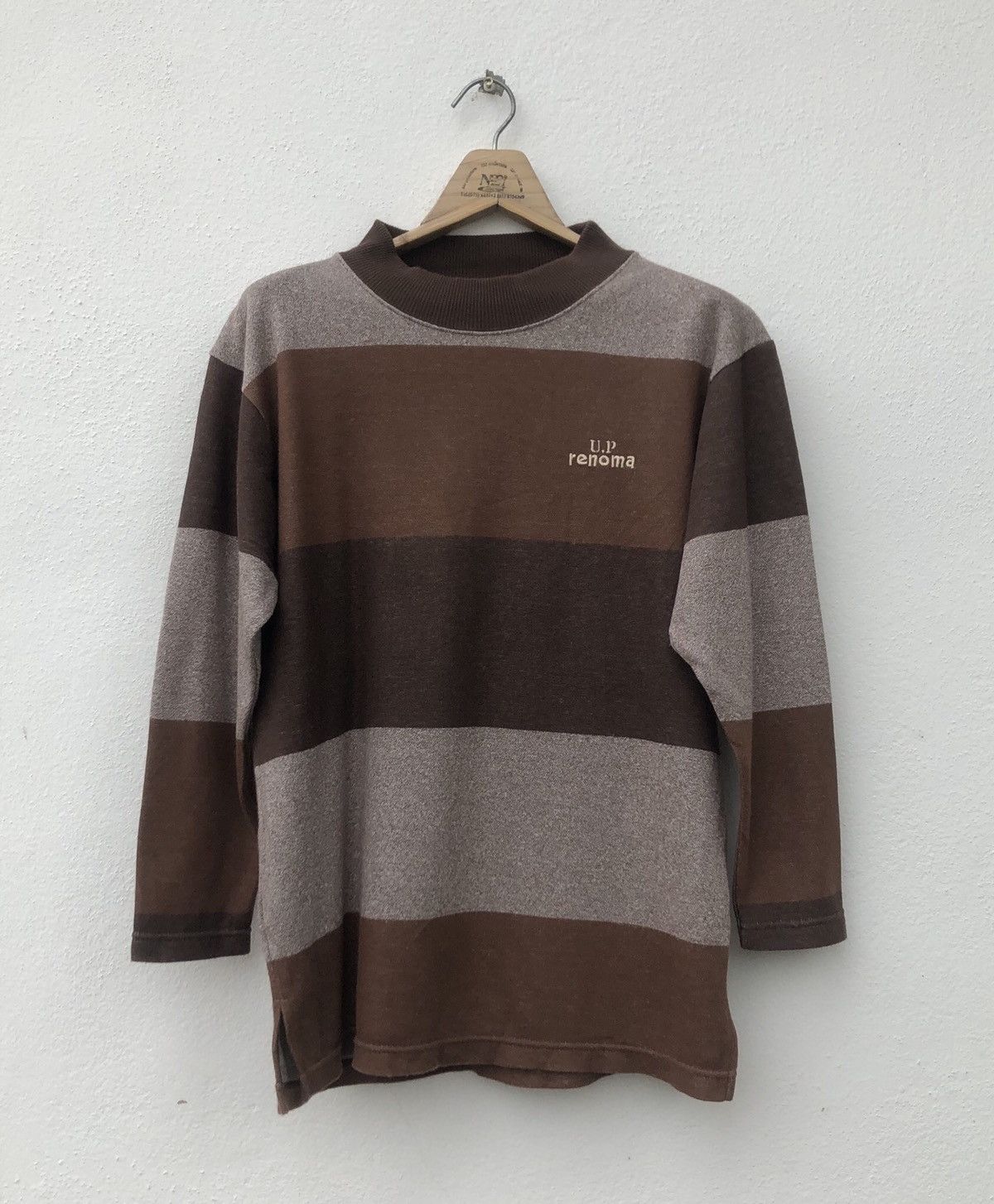 Japanese Brand 💥LAST DROP💥UP Renoma CrewNeck Block Design Size US M / EU 48-50 / 2 - 1 Thumbnail