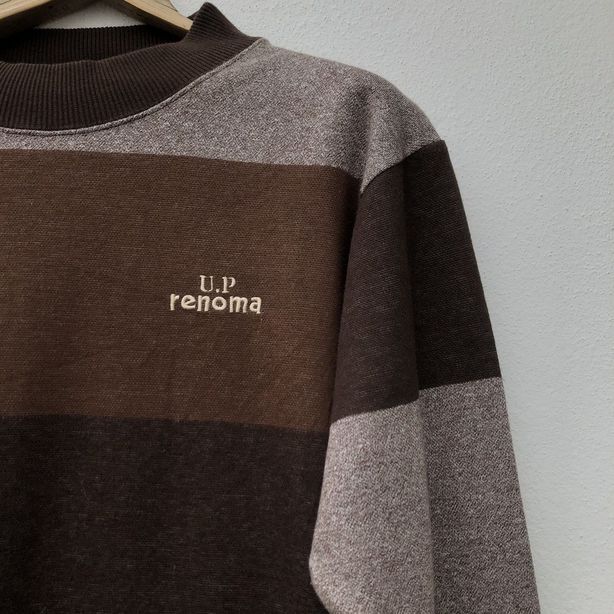 Japanese Brand 💥LAST DROP💥UP Renoma CrewNeck Block Design Size US M / EU 48-50 / 2 - 2 Thumbnail