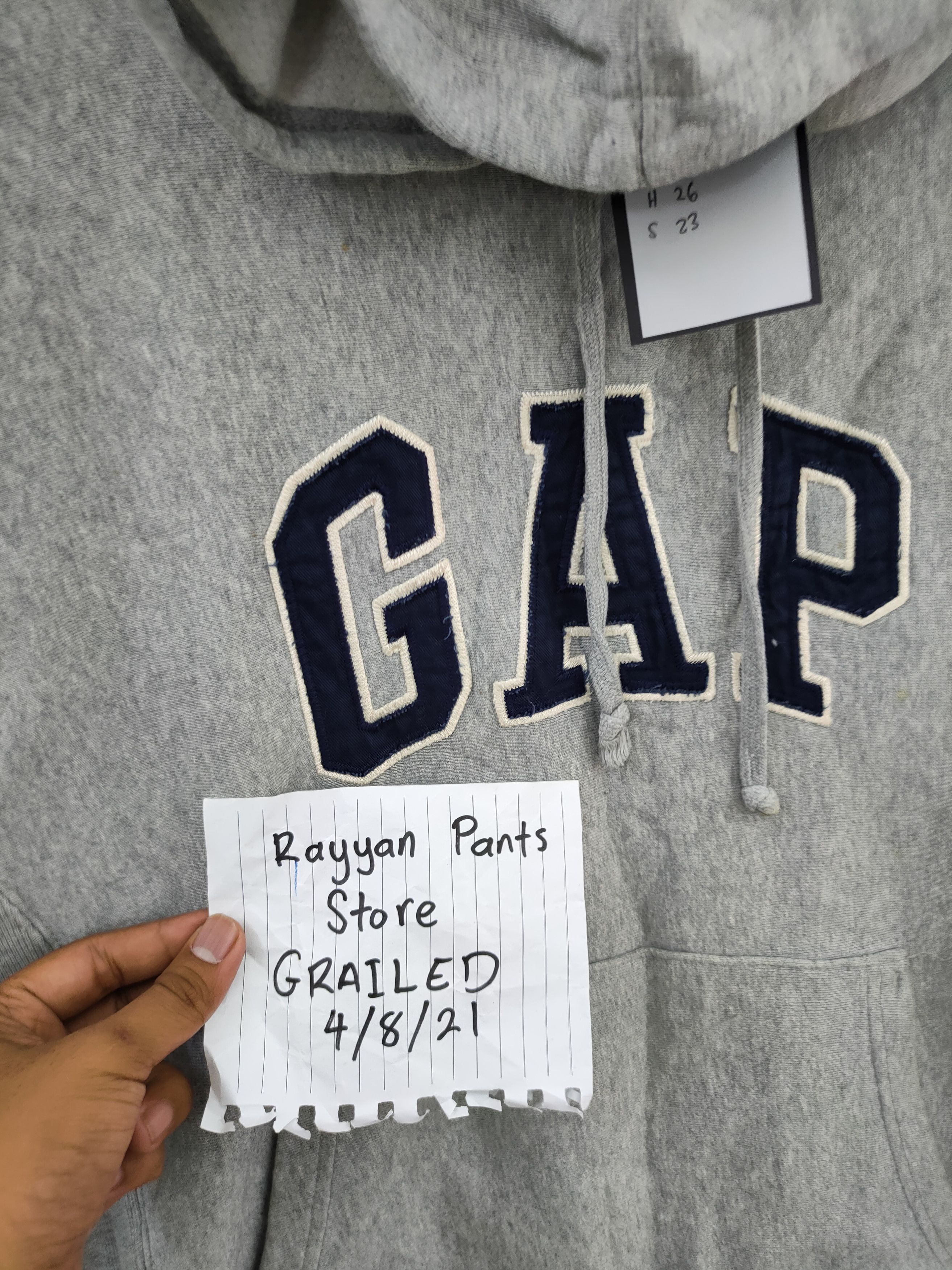 Gap DL GAP VINTAGE Big logo spell out hoodie sweatshirt #46-031 Size US S / EU 44-46 / 1 - 7 Thumbnail