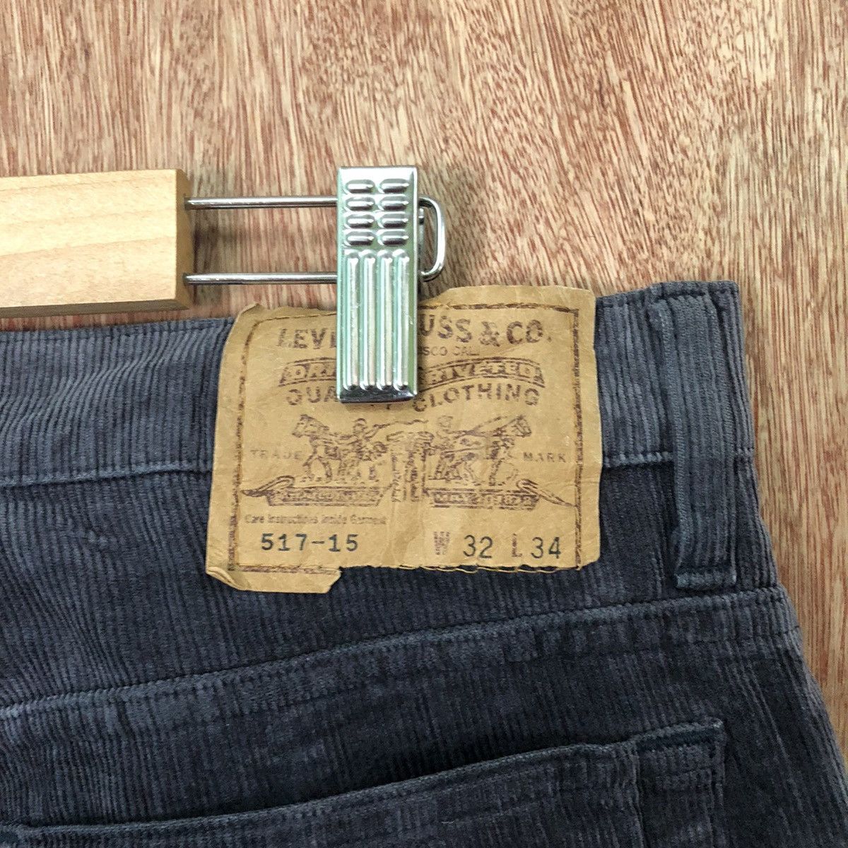 Levi's DL 517-15 Levis vintage streetwear Grey Corduroy pants #6377 Size US 31 - 11 Thumbnail