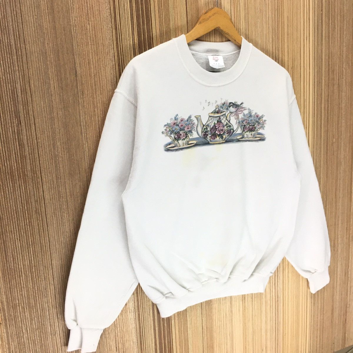 Jerzees × Vintage Vintage Water Jug And Bird Art Design Sweatshirt Size US M / EU 48-50 / 2 - 6 Thumbnail