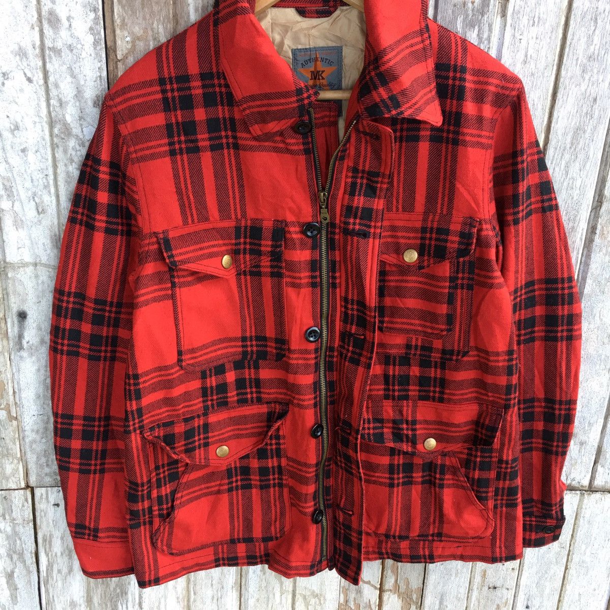 Japanese Brand Vintage Mike Kurtis Japanese Brand Zipper Button Wool Jacket Size US L / EU 52-54 / 3 - 3 Thumbnail