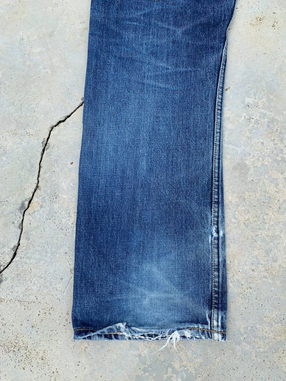 Japanese Brand New Yorker Button Fly Distressed Selvedge Denim Jeans Size US 31 - 12 Thumbnail