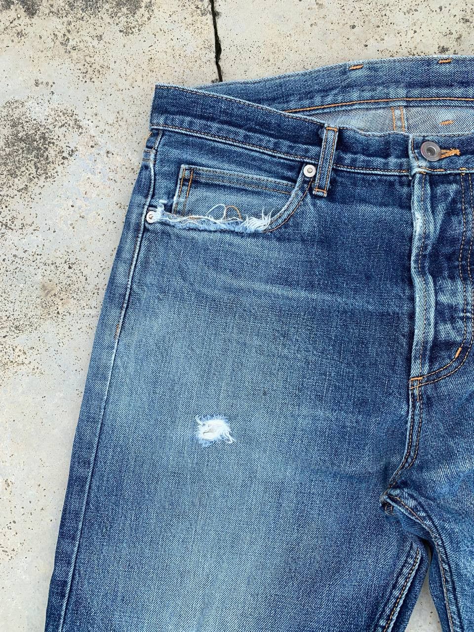 Japanese Brand New Yorker Button Fly Distressed Selvedge Denim Jeans Size US 31 - 4 Thumbnail