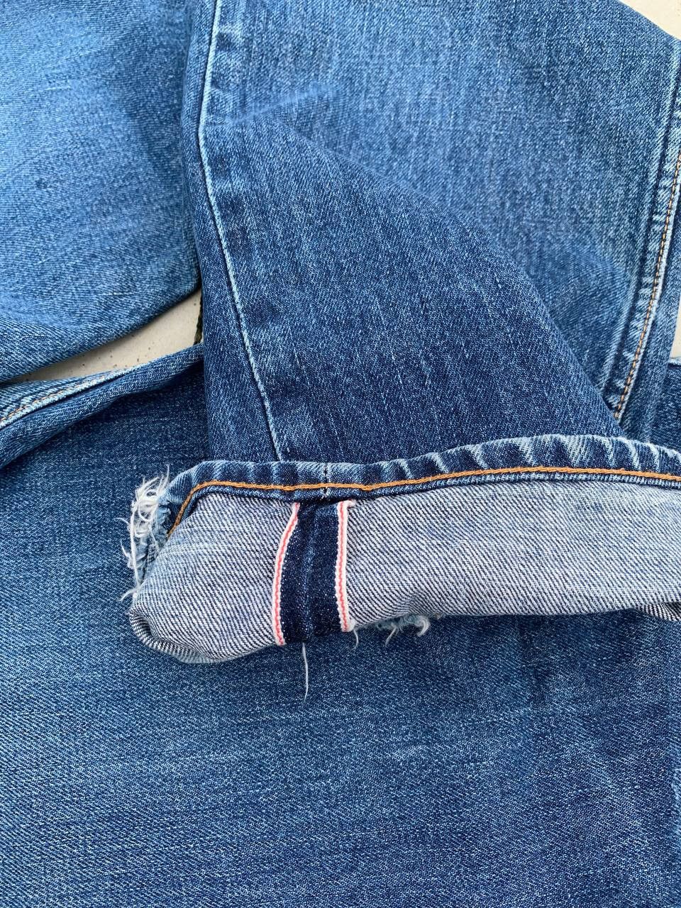 Japanese Brand New Yorker Button Fly Distressed Selvedge Denim Jeans Size US 31 - 14 Thumbnail