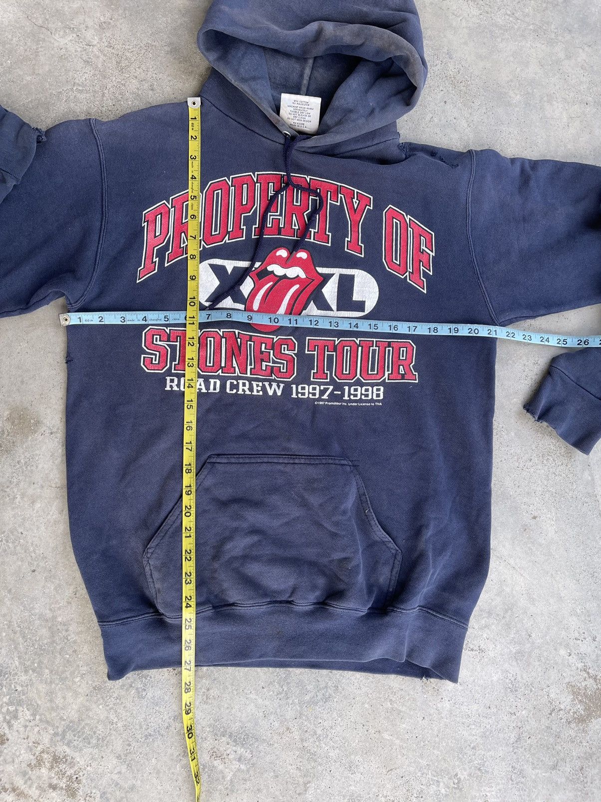 The Rolling Stones 90s TRASHED THE ROLLING STONE ROAD CREW TOUR HOODIES Size US S / EU 44-46 / 1 - 10 Thumbnail