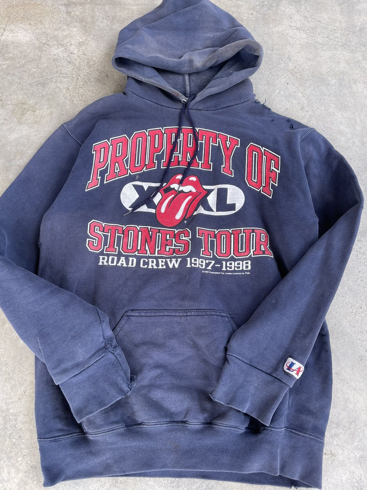 The Rolling Stones 90s TRASHED THE ROLLING STONE ROAD CREW TOUR HOODIES Size US S / EU 44-46 / 1 - 4 Thumbnail