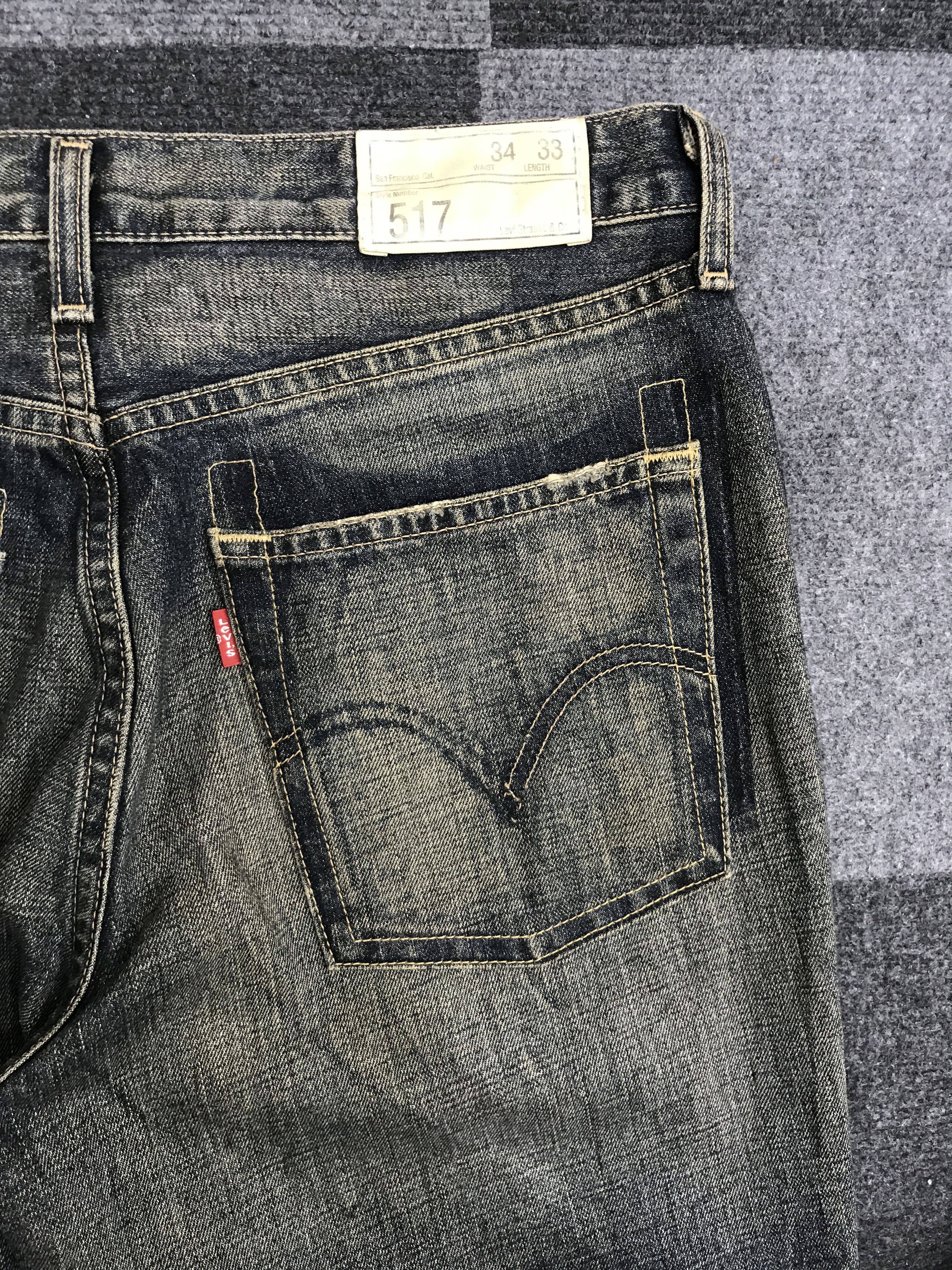 Levi's VL193 FLARE Levis 517 Medium Wash Jeans Size US 32 / EU 48 - 18 Thumbnail