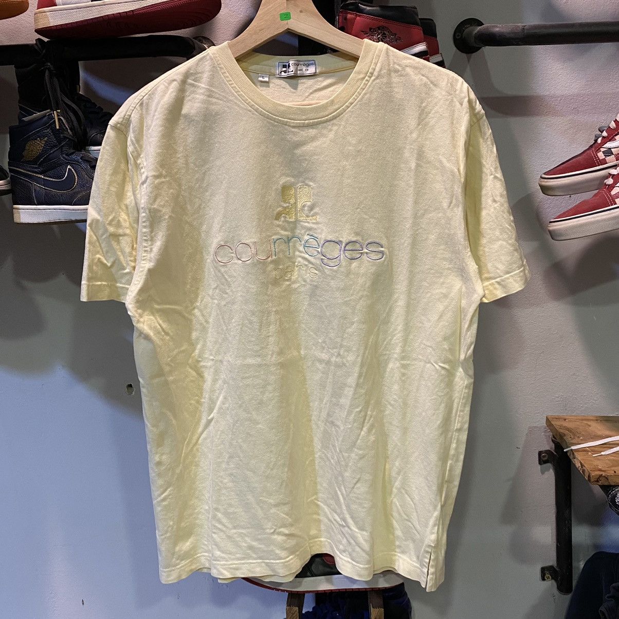 Andre Courreges × Courreges × Vintage VINTAGE‼️Courreges Paris Embroided Tee Size US L / EU 52-54 / 3 - 1 Thumbnail
