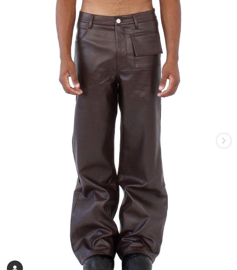 パンツ Ranger Cartel leather wide flare pants V2 black flared leather pants – ranger