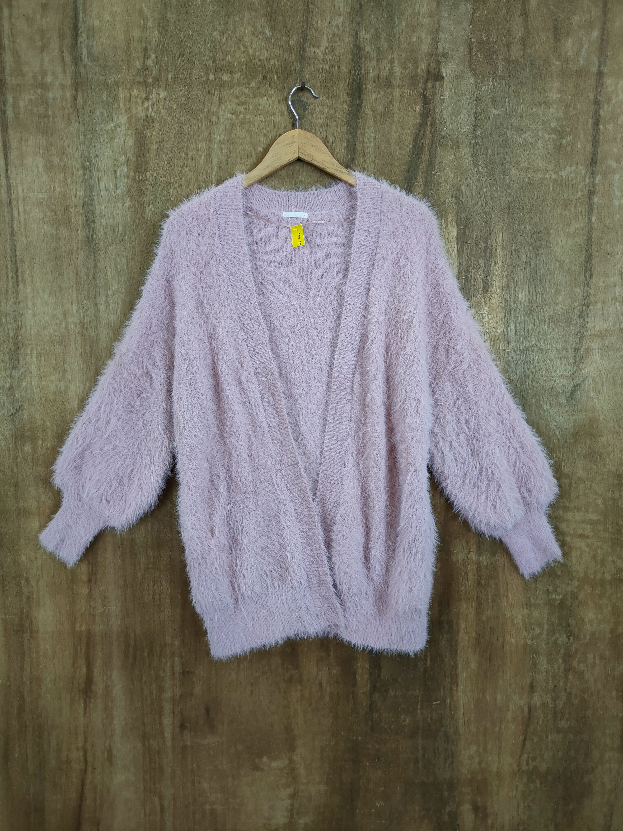 Japanese Brand D GU mohair shag shaggy soft fur cardigan knitwear #46-997 Size US M / EU 48-50 / 2 - 1 Thumbnail