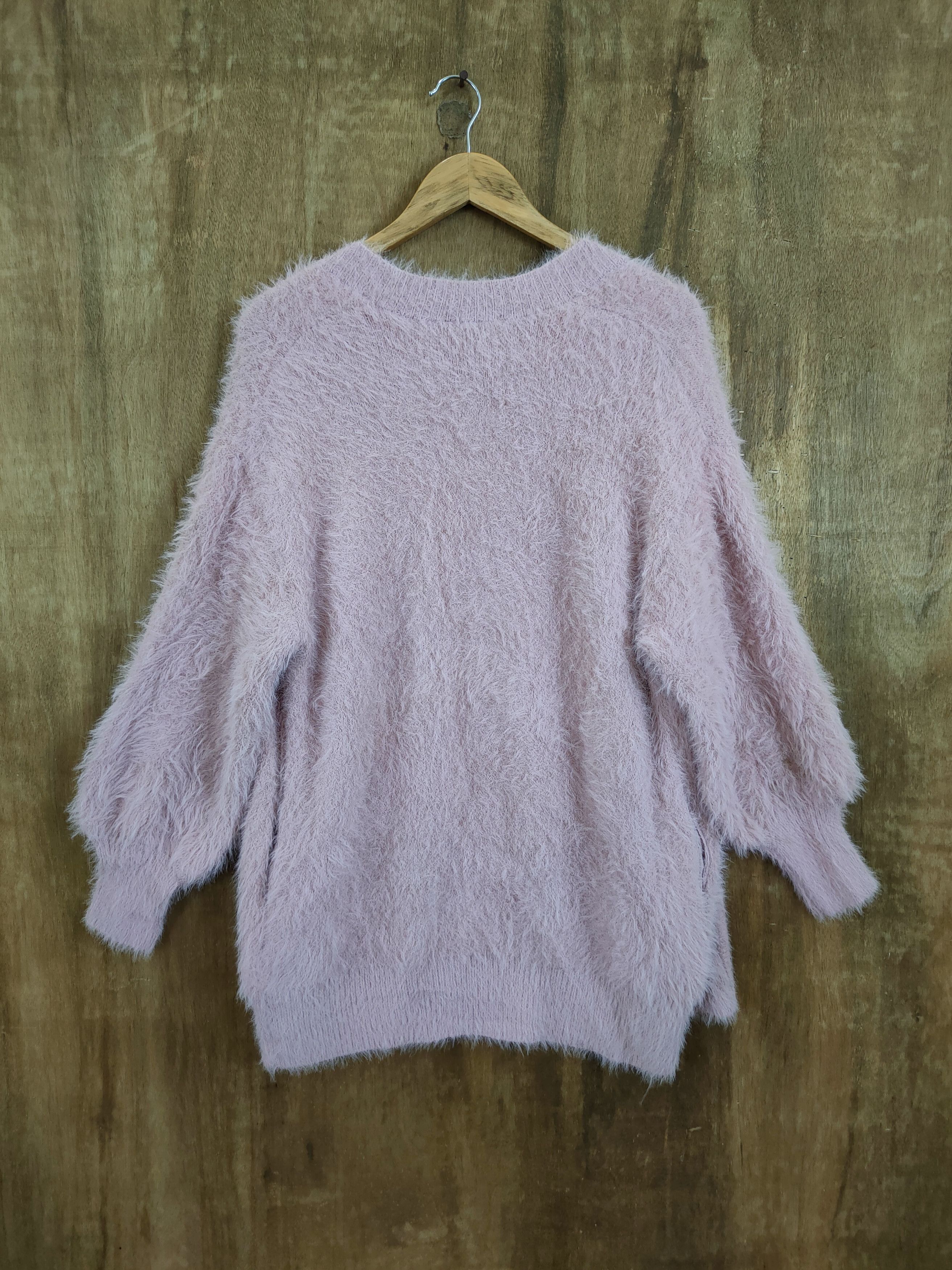 Japanese Brand D GU mohair shag shaggy soft fur cardigan knitwear #46-997 Size US M / EU 48-50 / 2 - 8 Thumbnail