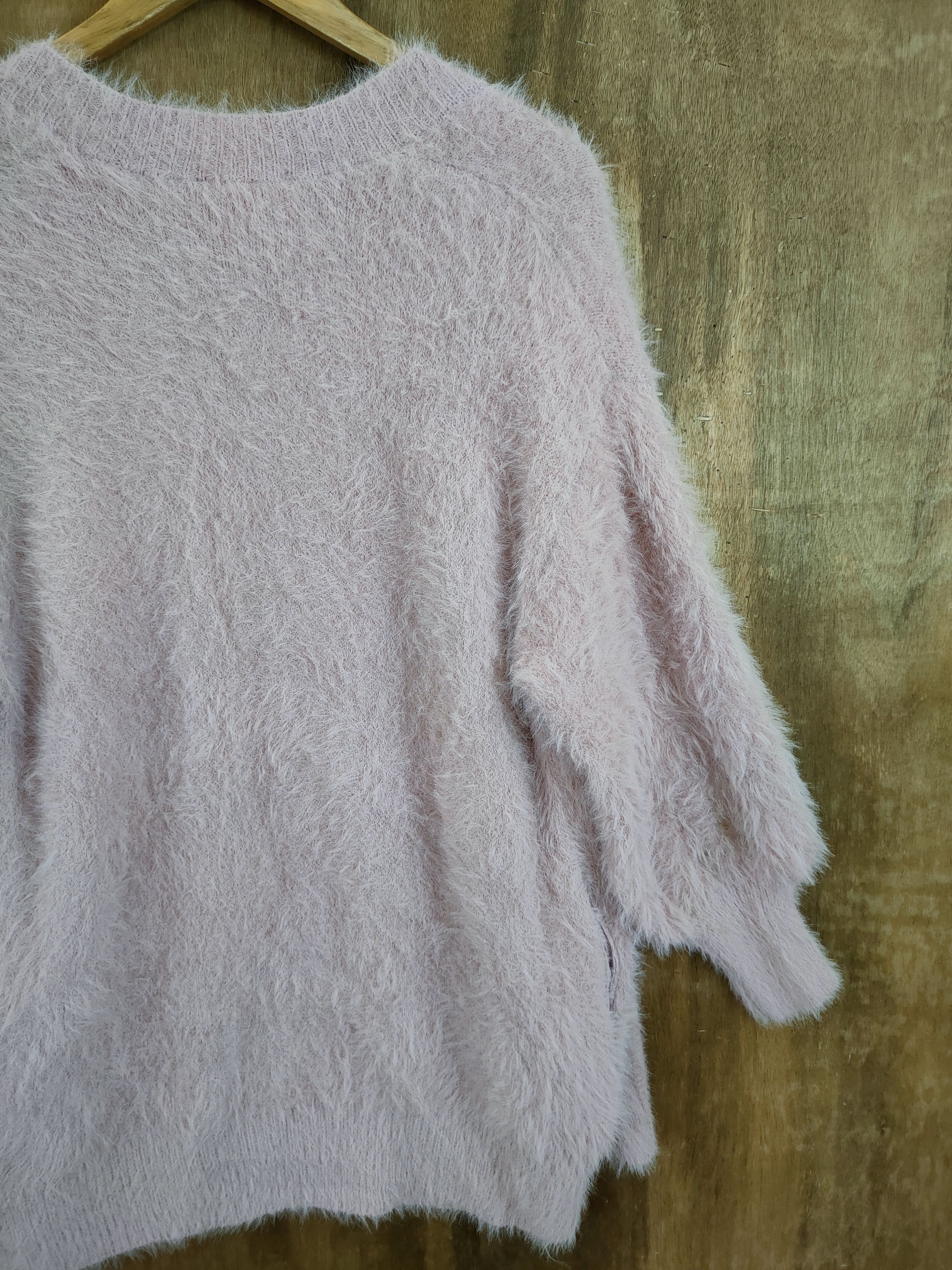 Japanese Brand D GU mohair shag shaggy soft fur cardigan knitwear #46-997 Size US M / EU 48-50 / 2 - 10 Thumbnail