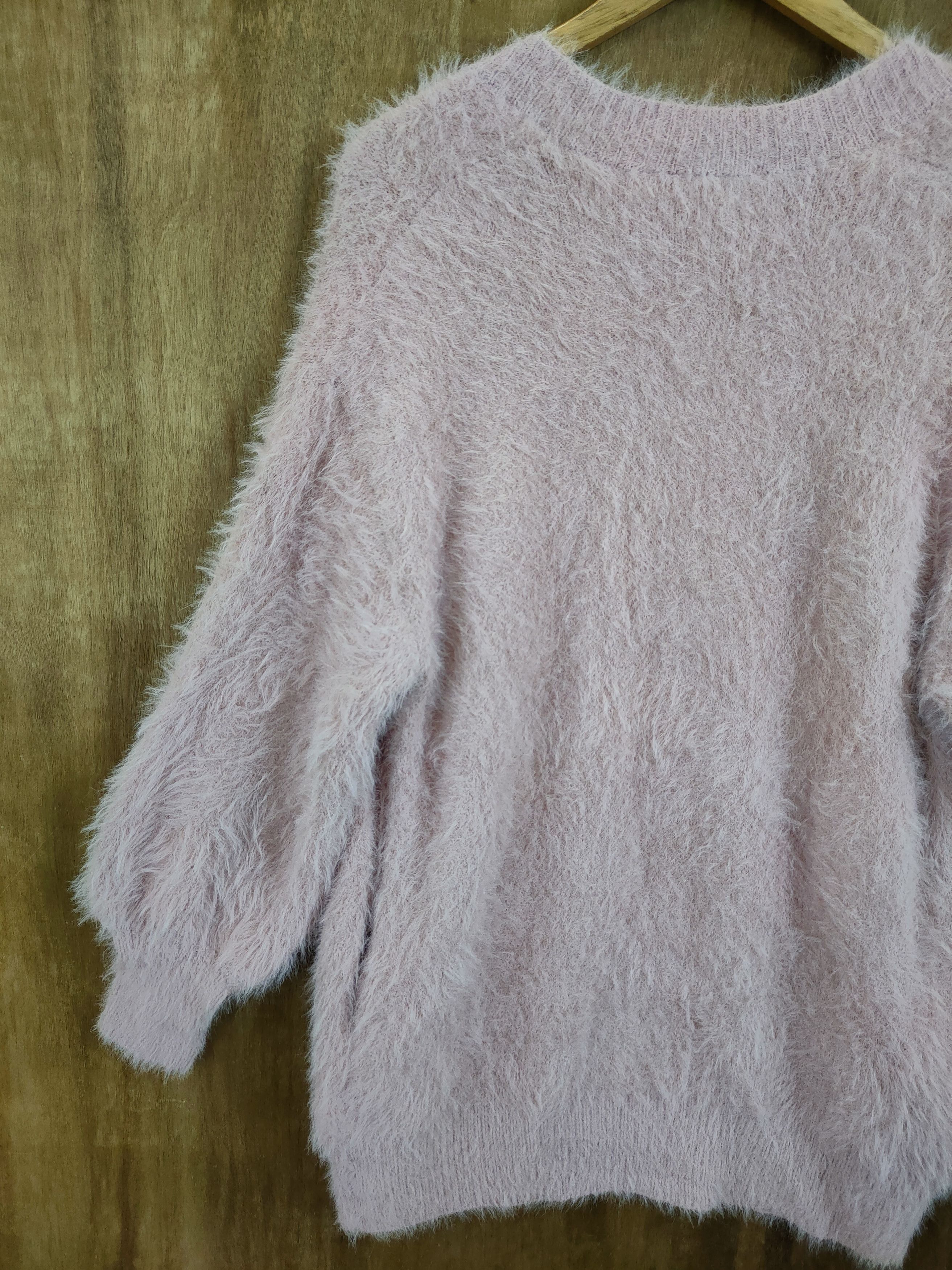 Japanese Brand D GU mohair shag shaggy soft fur cardigan knitwear #46-997 Size US M / EU 48-50 / 2 - 9 Thumbnail
