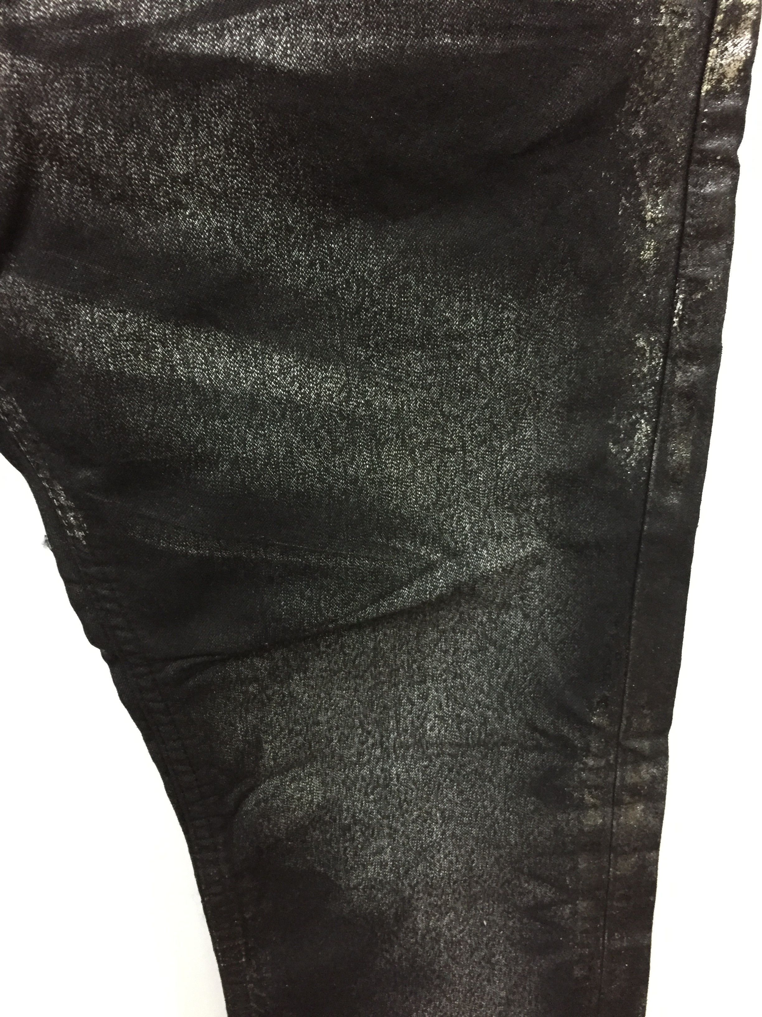 Neil Barrett Neil Barrett Silver wax splash coated denim Size US 31 - 7 Thumbnail