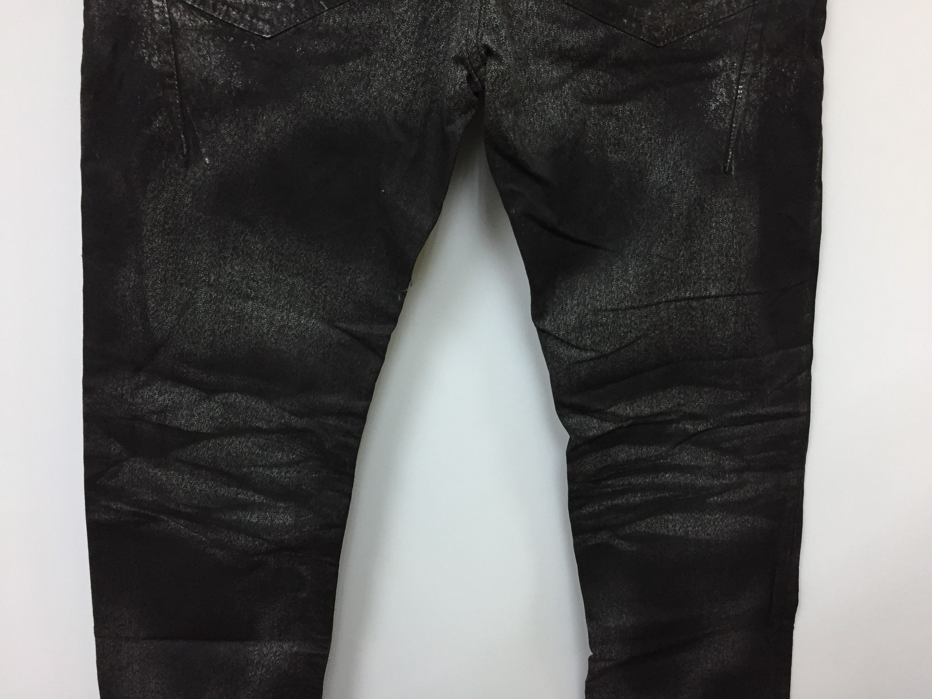 Neil Barrett Neil Barrett Silver wax splash coated denim Size US 31 - 11 Thumbnail