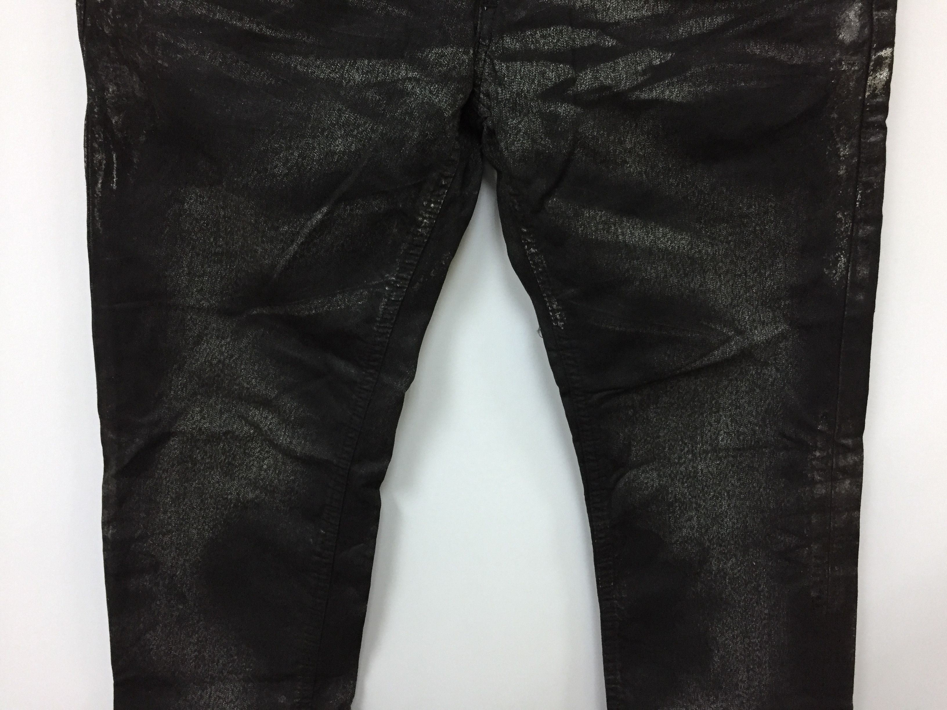 Neil Barrett Neil Barrett Silver wax splash coated denim Size US 31 - 4 Thumbnail