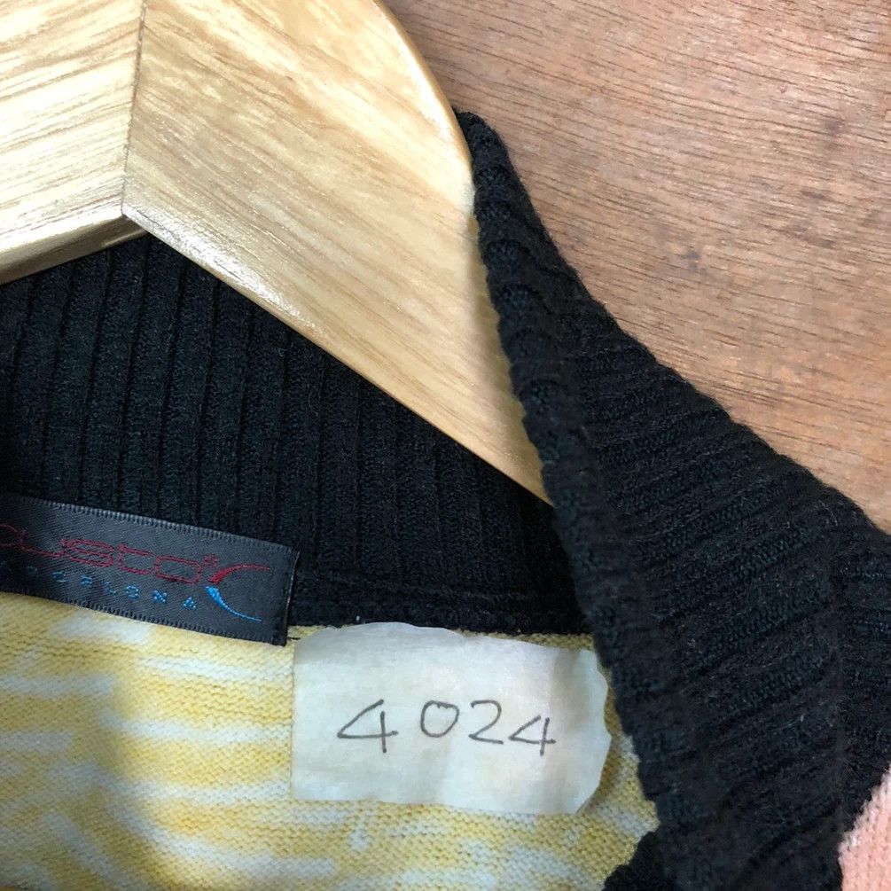 Japanese Brand Custov art Yellow Black sweater slim fit #4024 Size M / US 6-8 / IT 42-44 - 4 Thumbnail