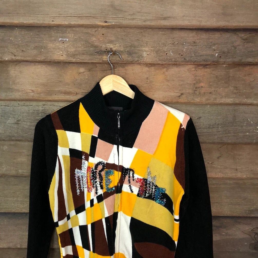 Japanese Brand Custov art Yellow Black sweater slim fit #4024 Size M / US 6-8 / IT 42-44 - 10 Thumbnail
