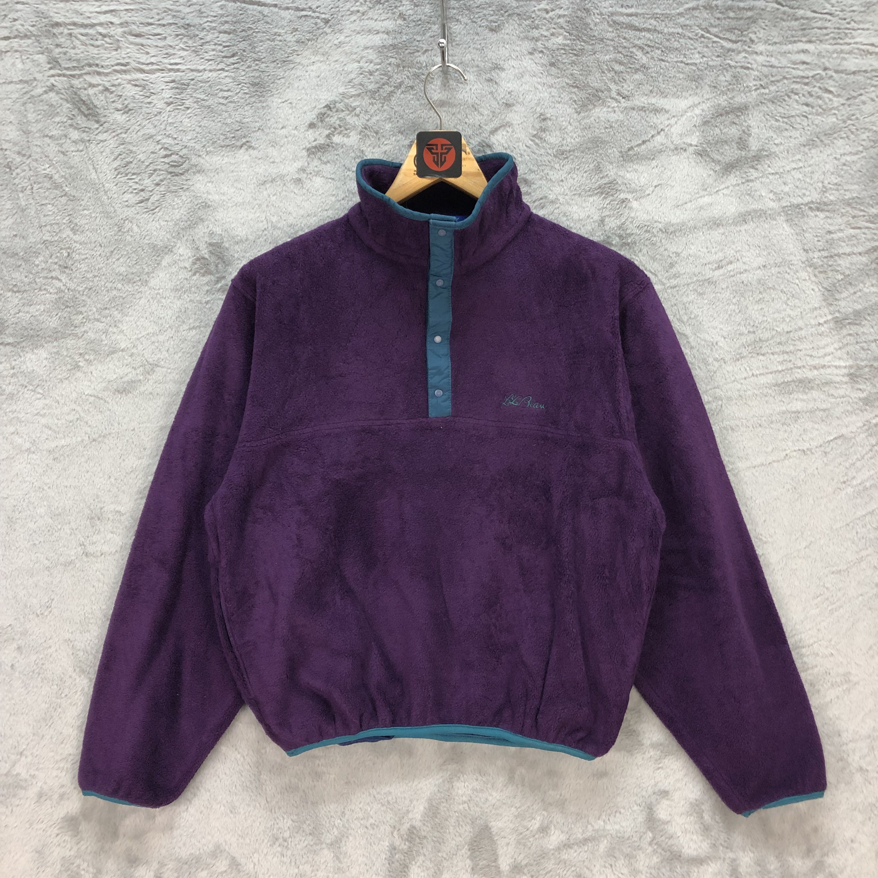 L.L. Bean L.L. Bean Snap Button Purple Fleece #6153-50 Size US S / EU 44-46 / 1 - 1 Thumbnail
