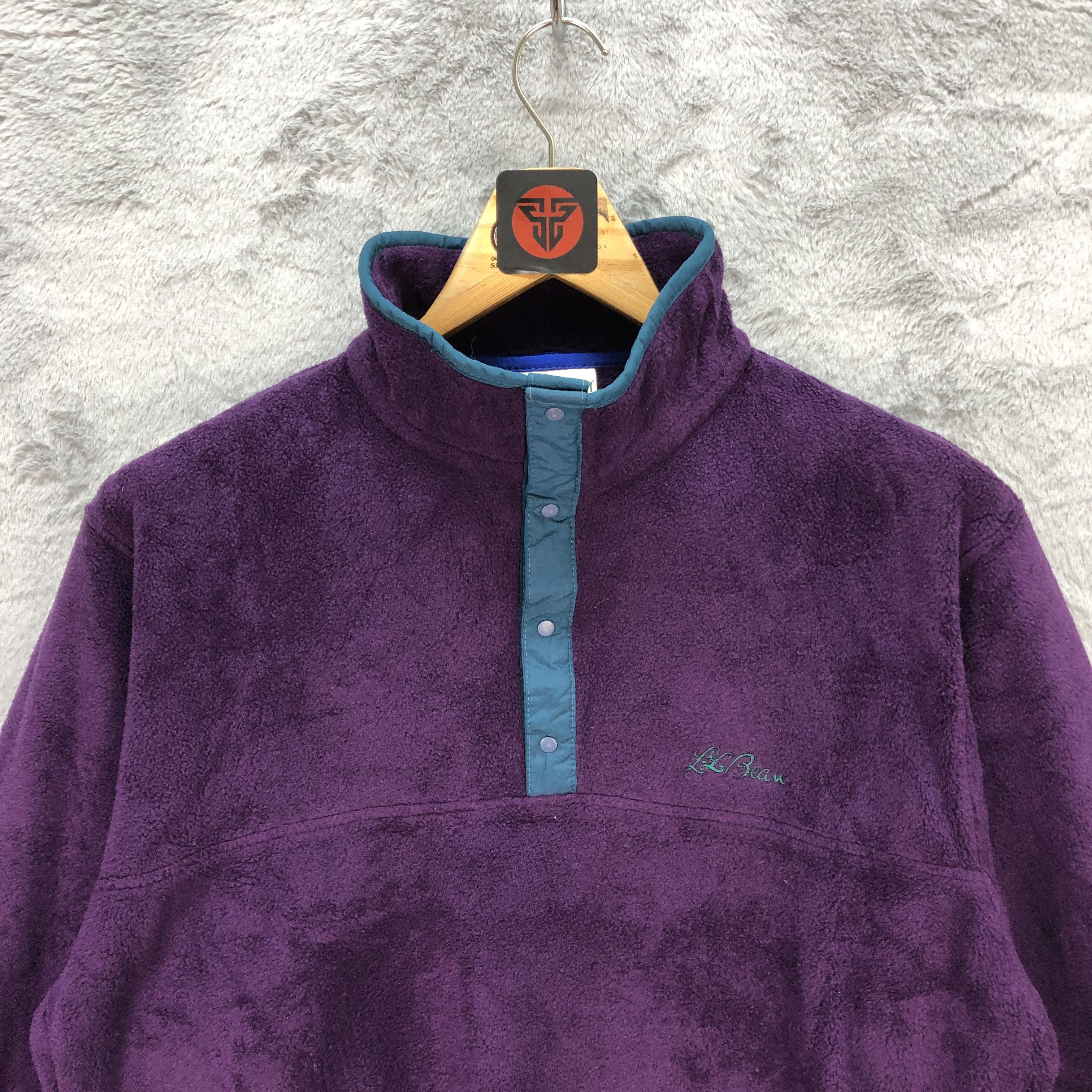 L.L. Bean L.L. Bean Snap Button Purple Fleece #6153-50 Size US S / EU 44-46 / 1 - 2 Thumbnail
