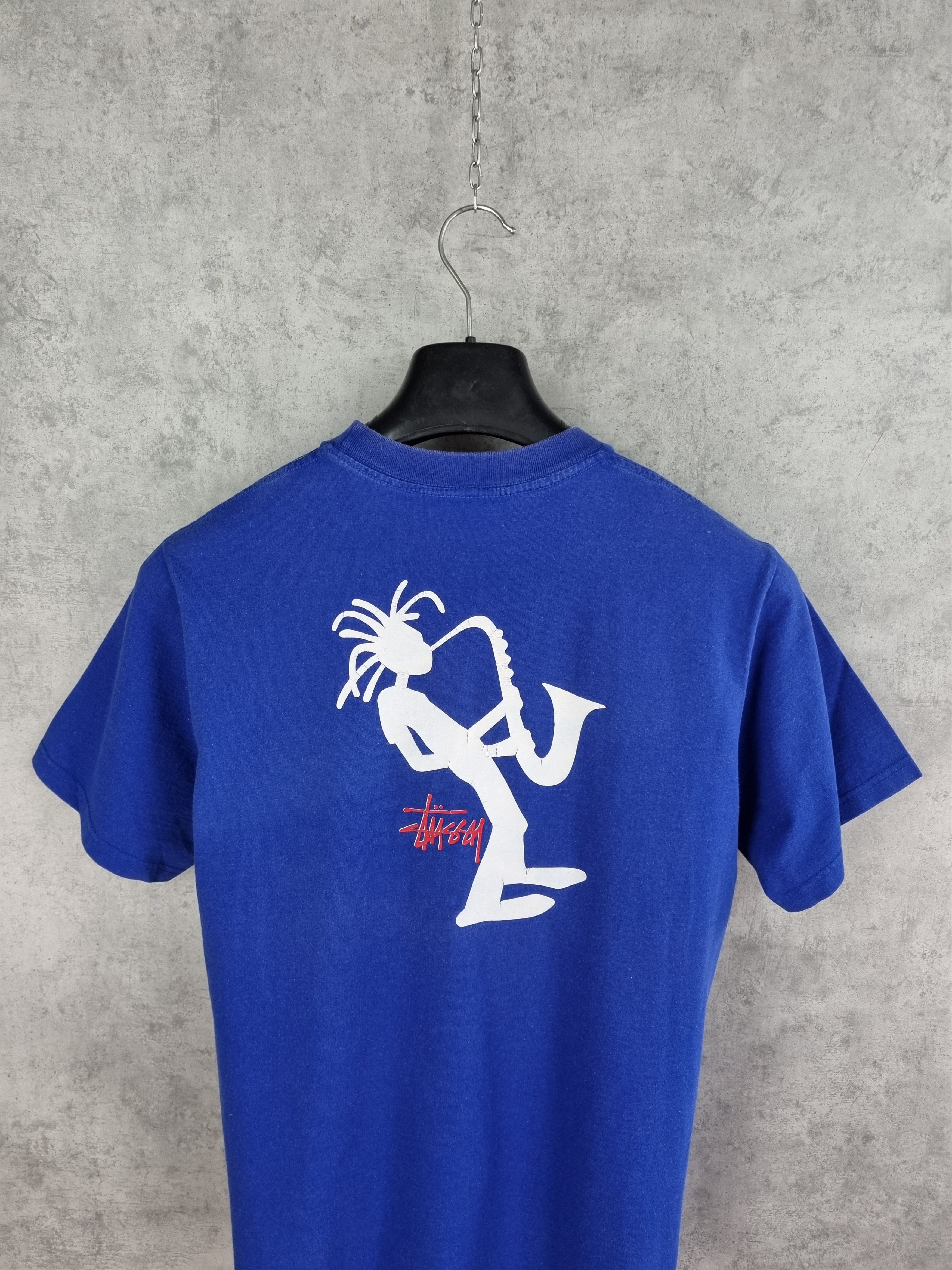 Stussy × Vintage Rare STUSSY Outdoor 90s Vintage Jazz Man Tee Shirt Size US M / EU 48-50 / 2 - 4 Thumbnail